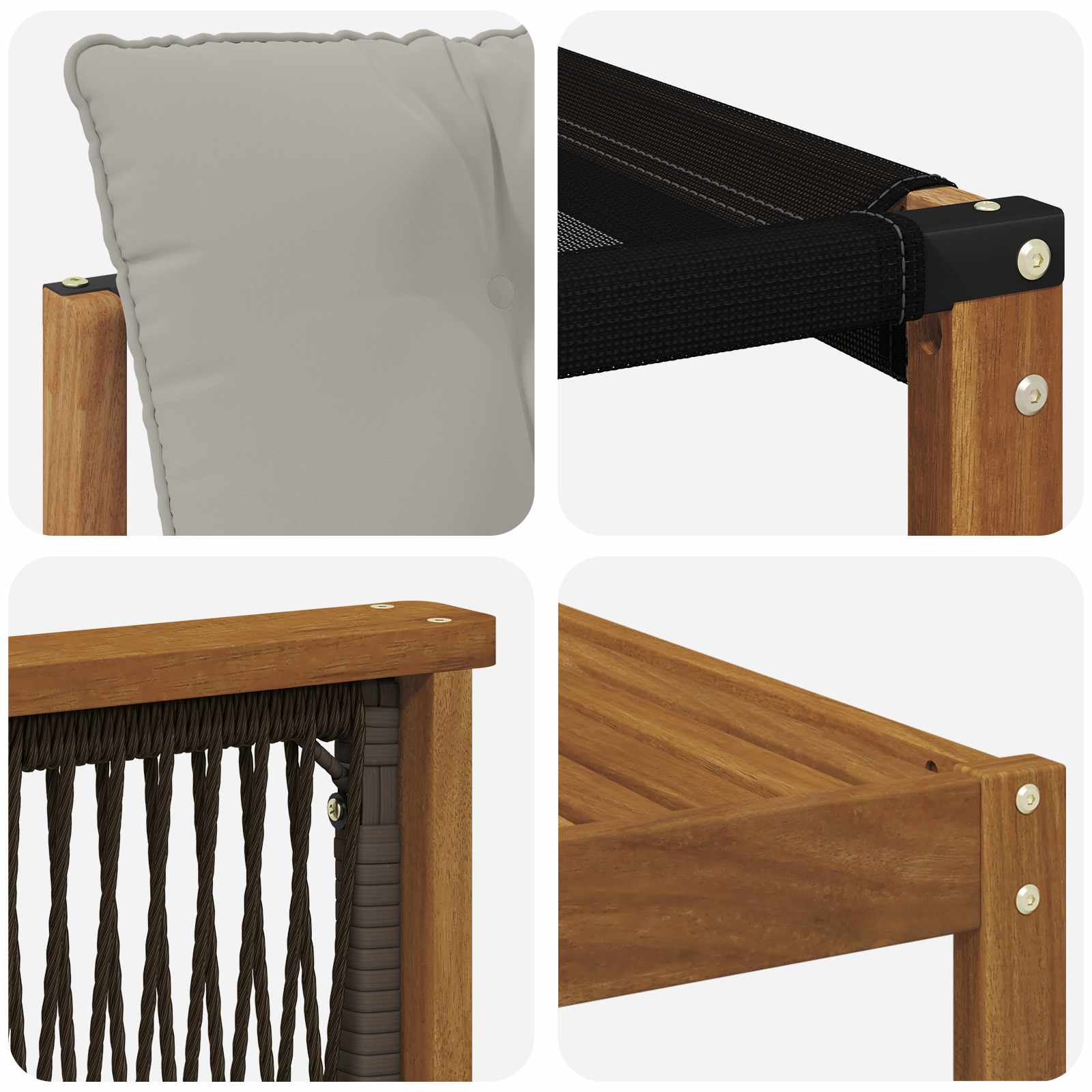 Ensemble de canapés d'extérieur 8 pcs Naturel et gris clair - XIOS