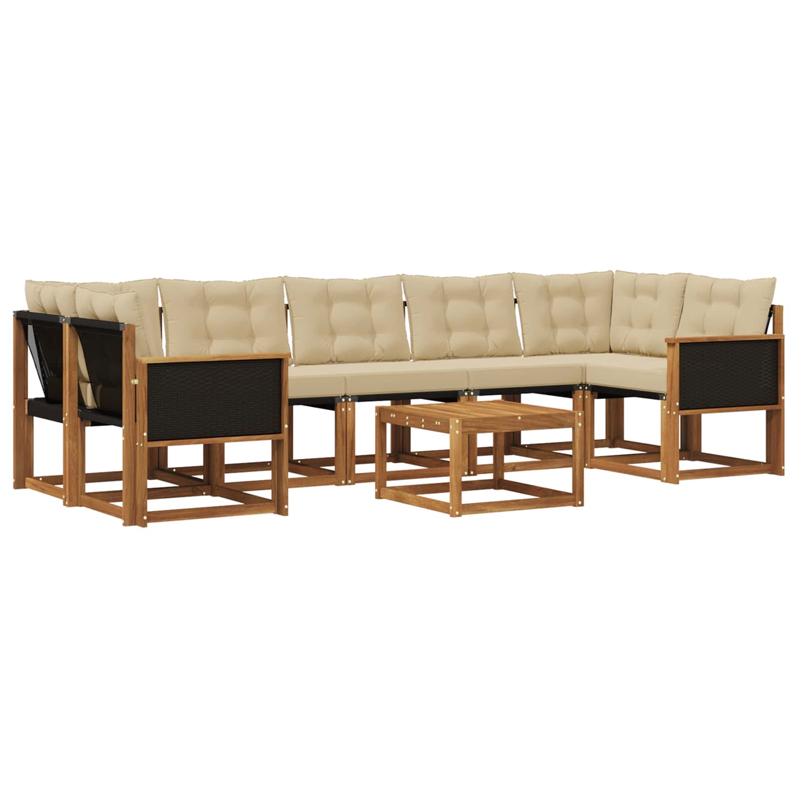 Ensemble de canapés d'extérieur 8 pcs Naturel et Beige - XIOS