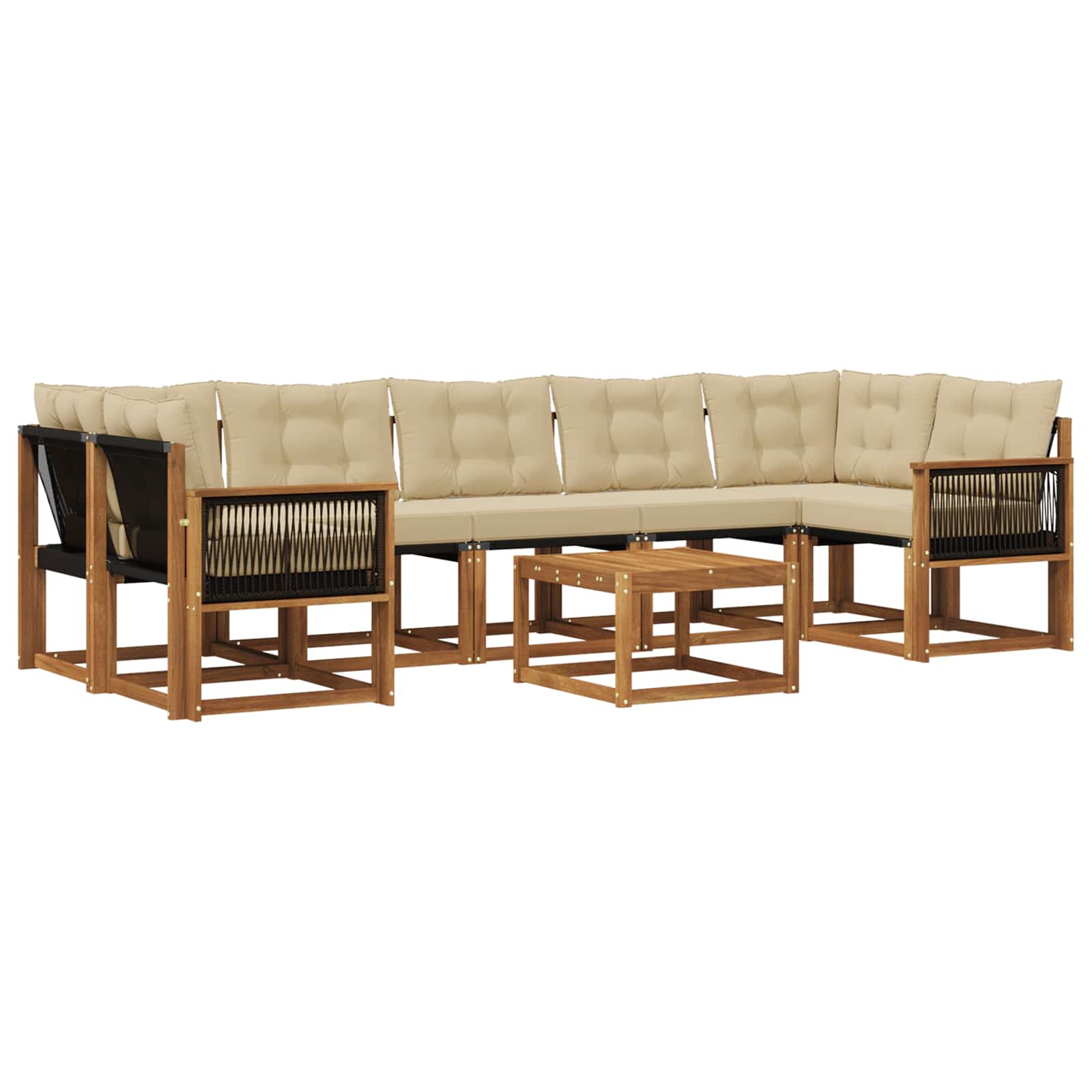 Ensemble de canapés d'extérieur 8 pcs Naturel et Beige - XIOS