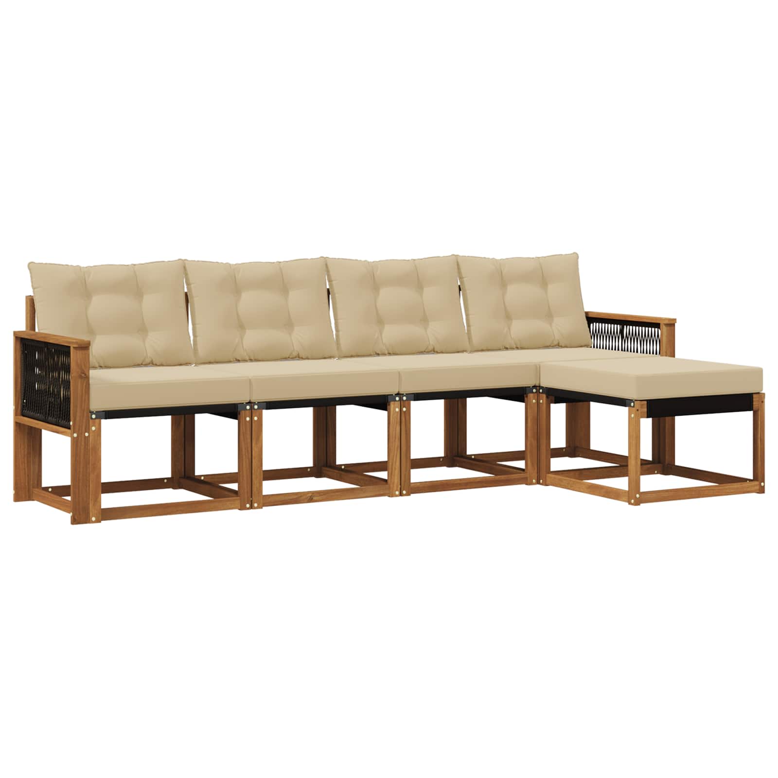 Ensemble de canapés d'extérieur 5 pcs Naturel et Beige - XIOS