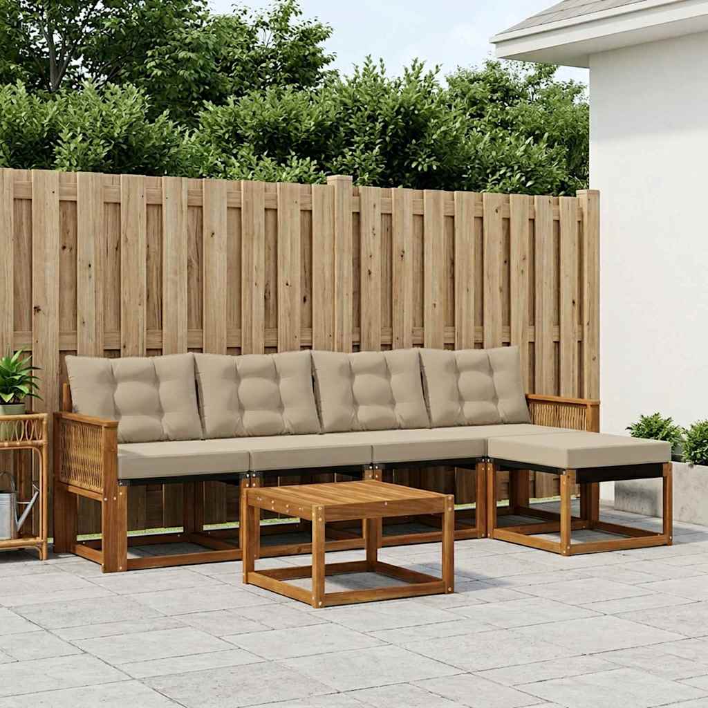 Ensemble de canapés d'extérieur 6 pcs Naturel et Beige - XIOS