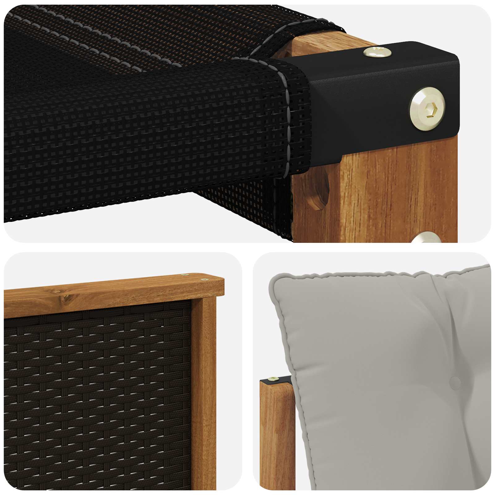 Ensemble de canapés d'extérieur 4 pcs Naturel et gris clair - XIOS