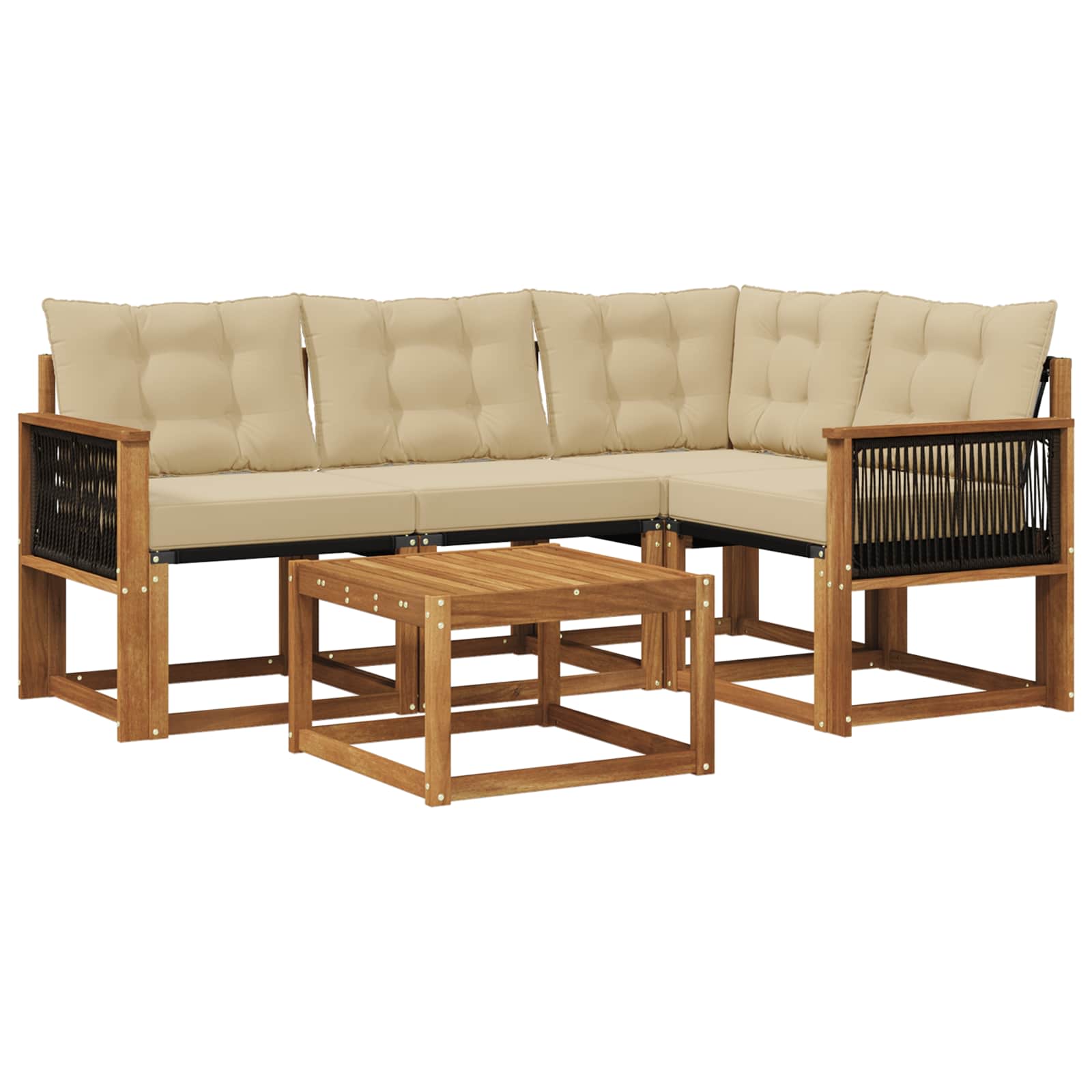 Ensemble de canapés d'extérieur 5 pcs Naturel et Beige - XIOS