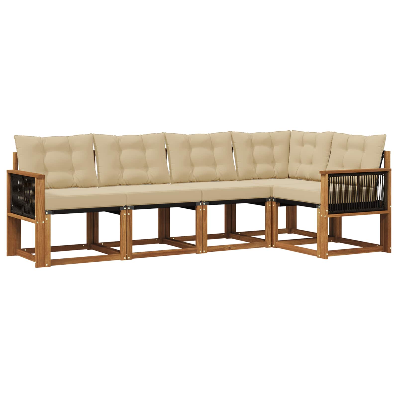 Ensemble de canapés d'extérieur 5 pcs Naturel et Beige - XIOS