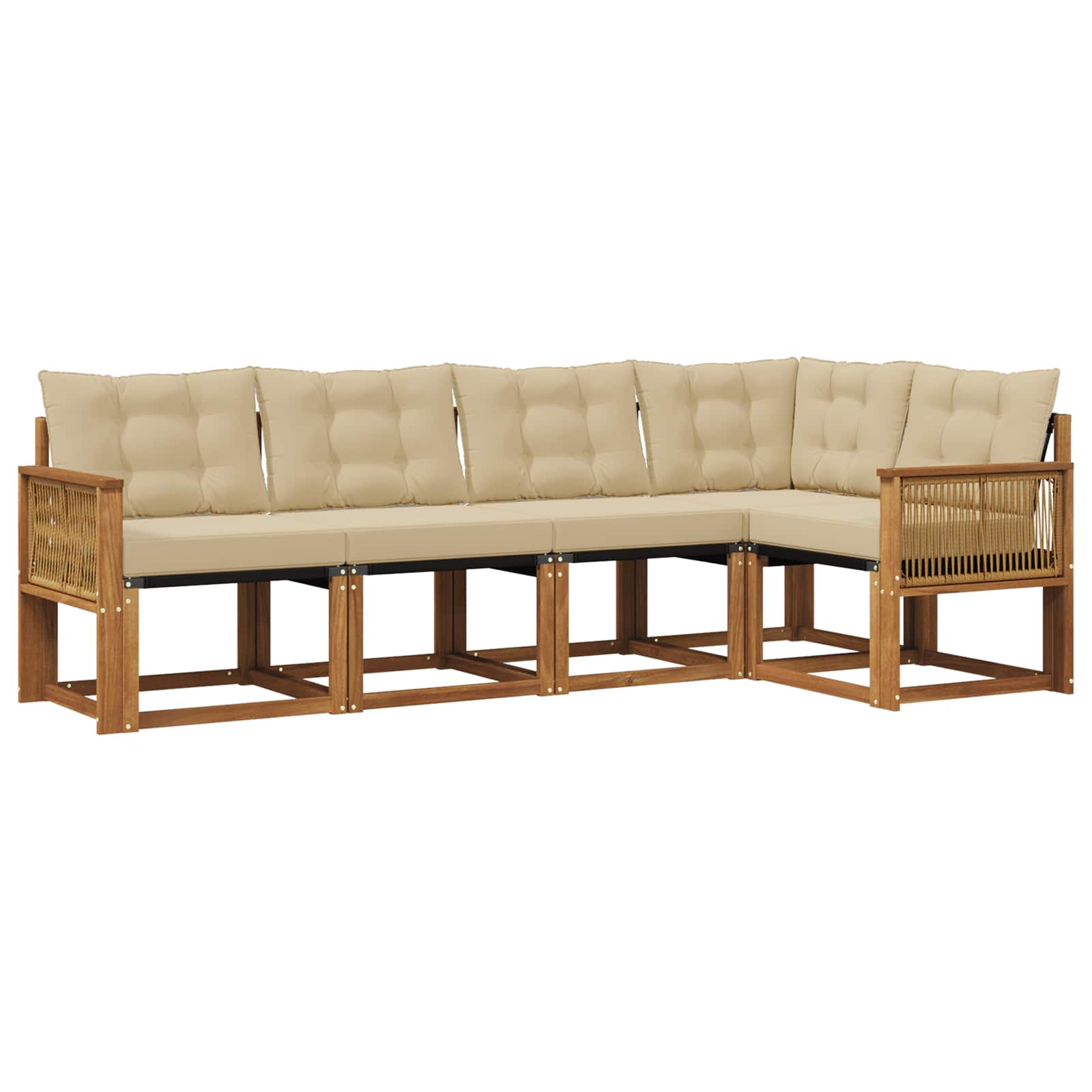 Ensemble de canapés d'extérieur 5 pcs Naturel et Beige - XIOS