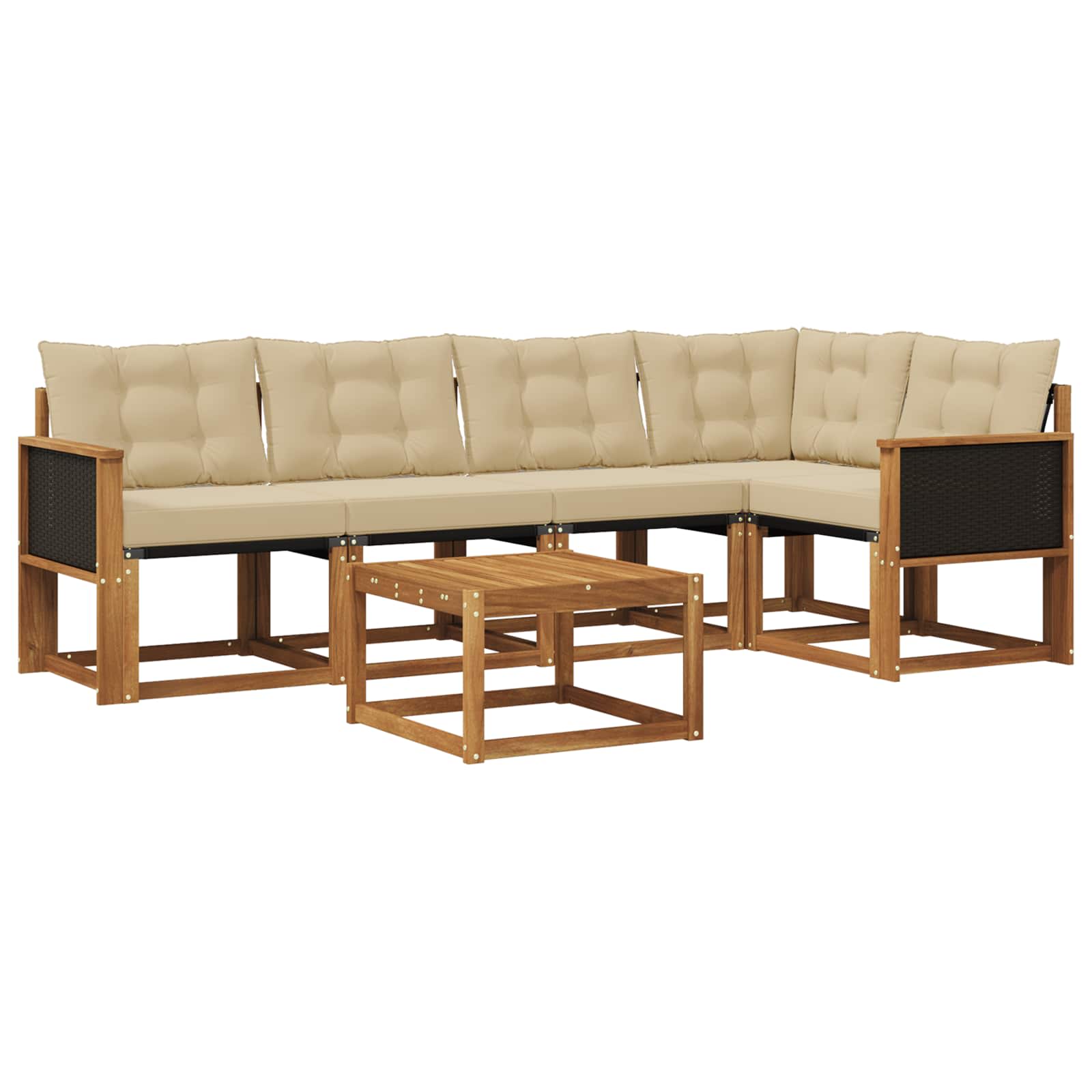 Ensemble de canapés d'extérieur 6 pcs Naturel et Beige - XIOS