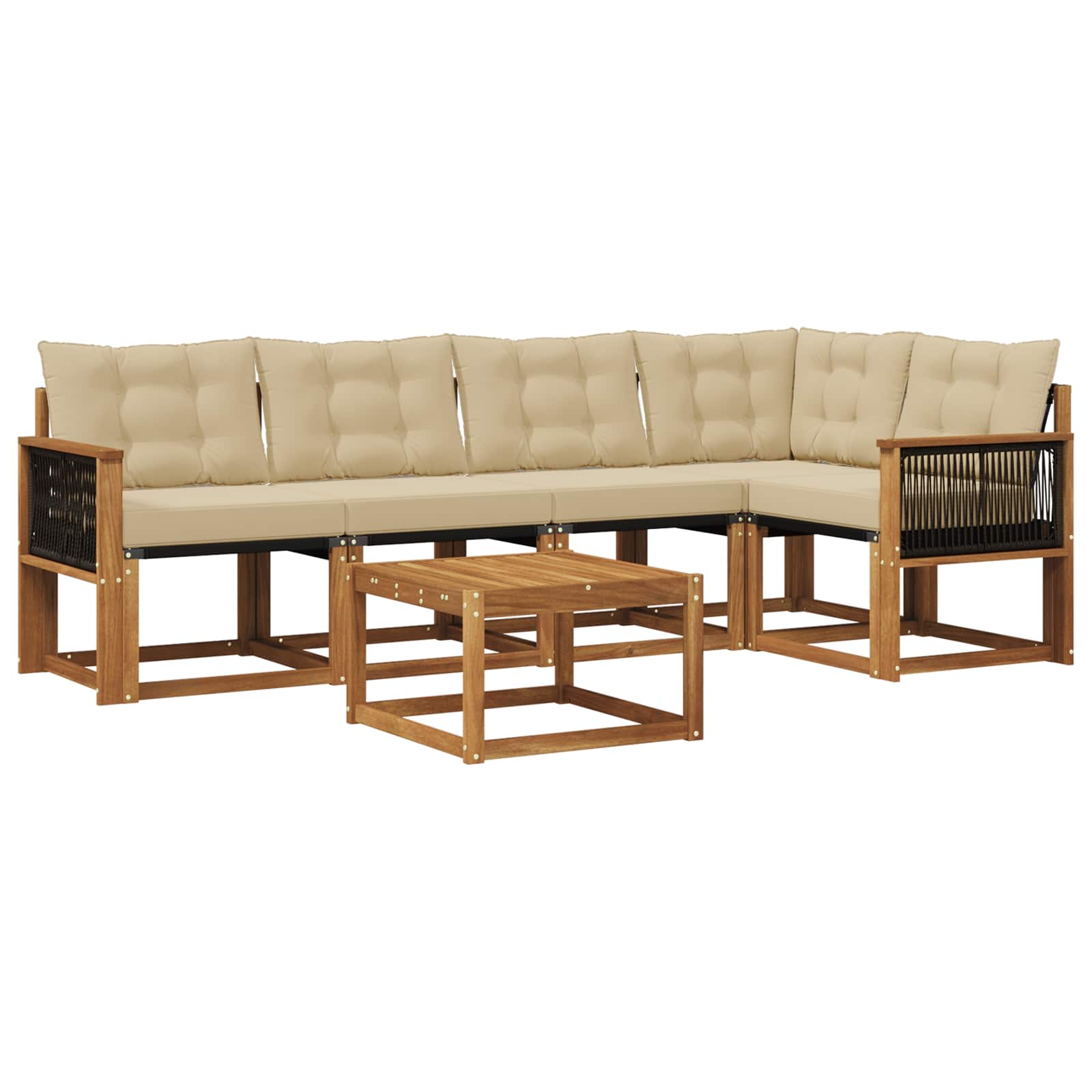 Ensemble de canapés d'extérieur 6 pcs Naturel et Beige - XIOS