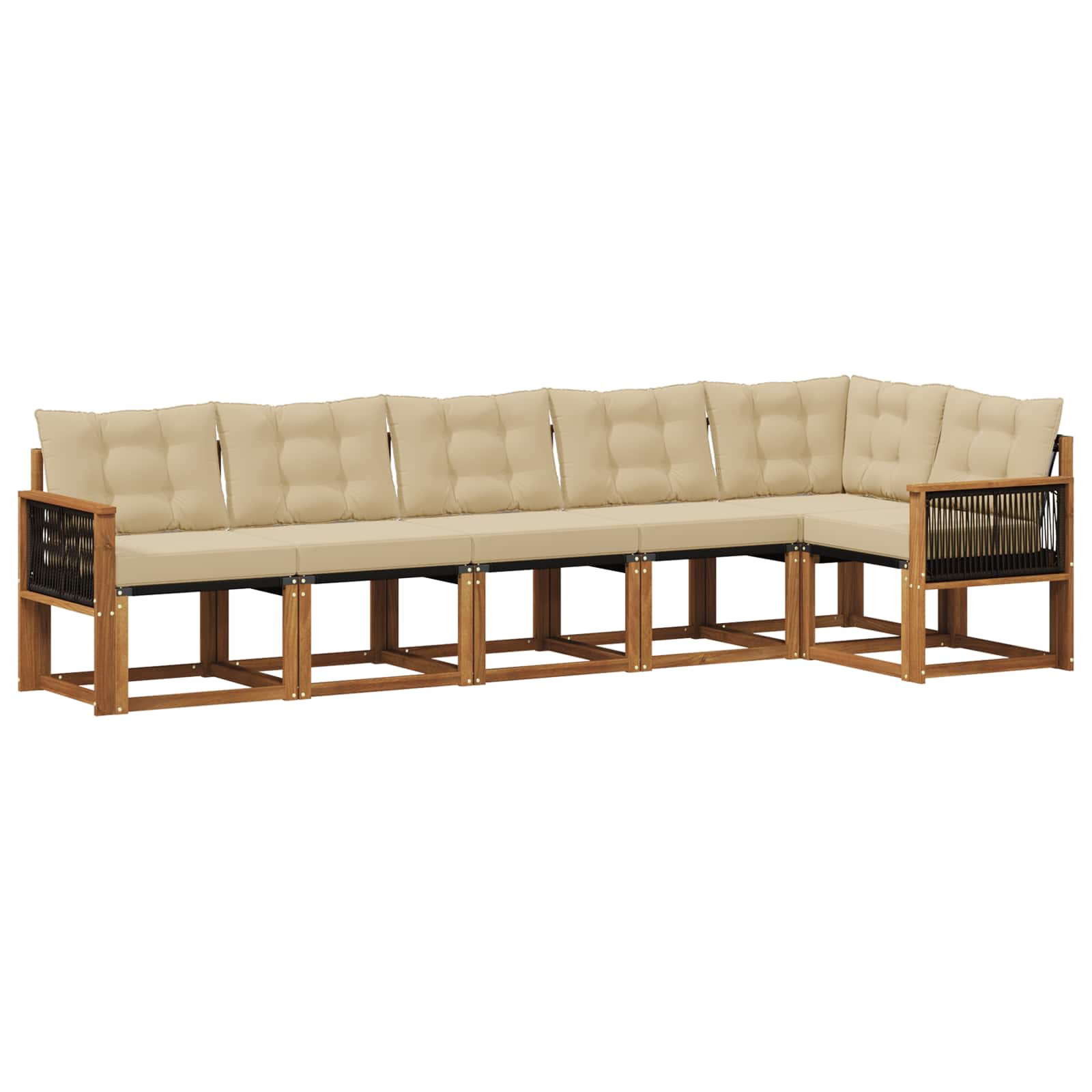 Ensemble de canapés d'extérieur 6 pcs Naturel et Beige - XIOS