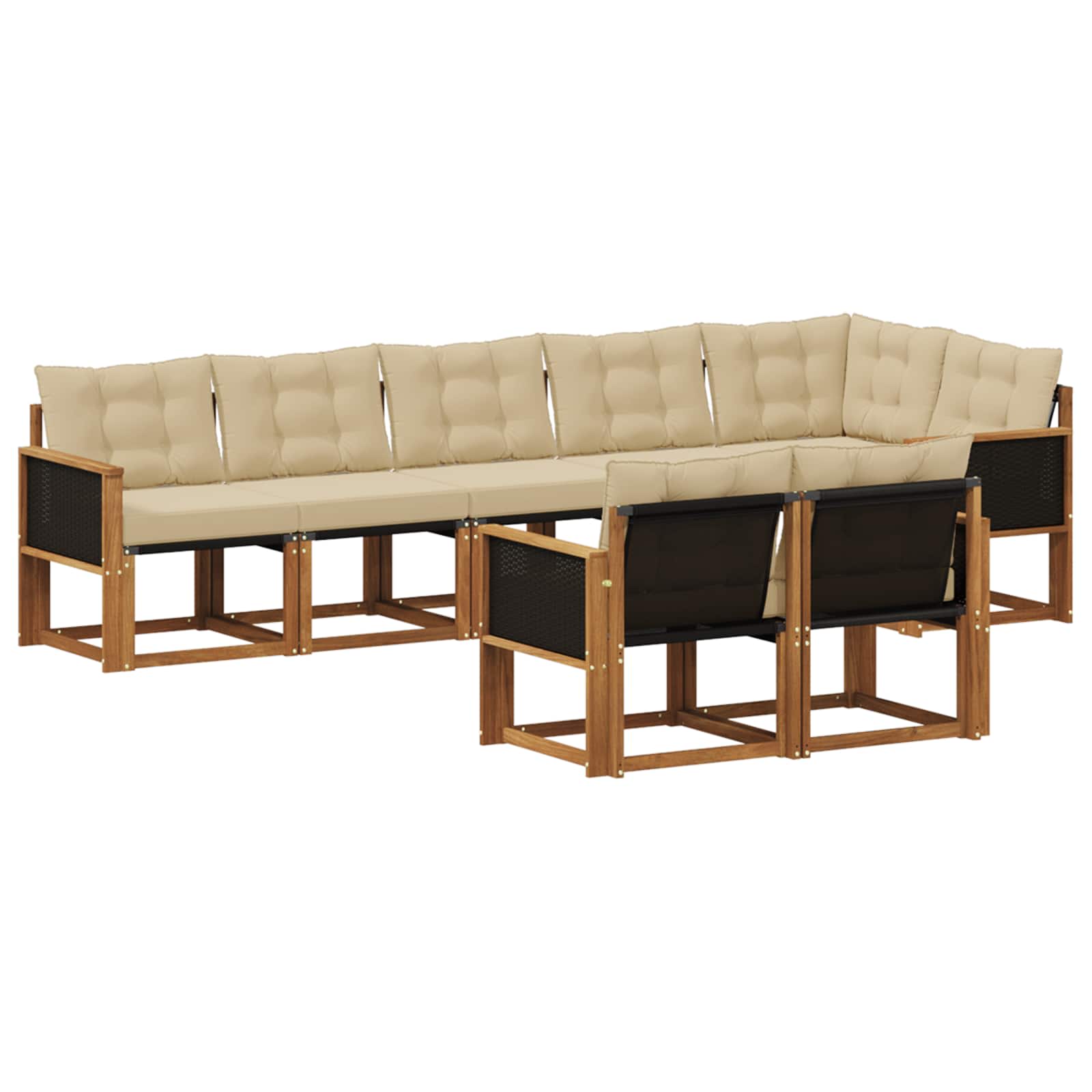 Ensemble de canapés d'extérieur 8 pcs Naturel et Beige - XIOS