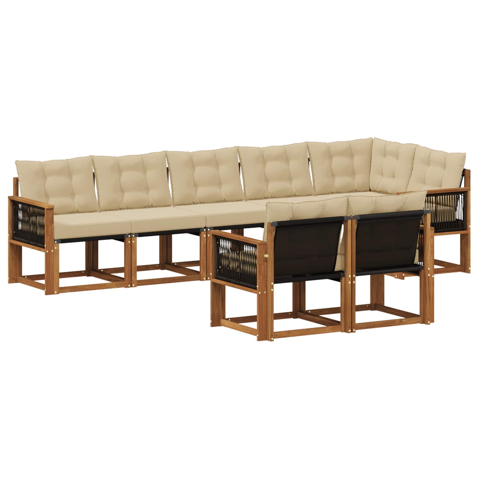 Ensemble de canapés d'extérieur 8 pcs Naturel et Beige - XIOS