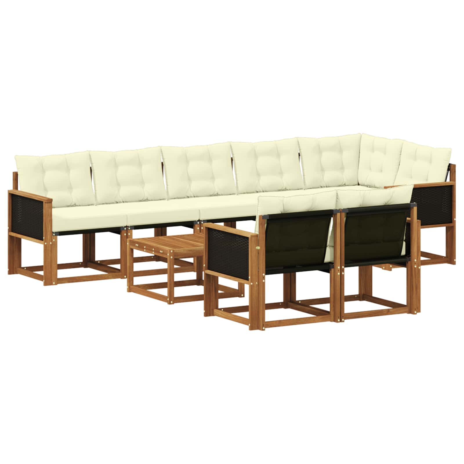 Ensemble de canapés d'extérieur 9 pcs Naturel et Crème - XIOS