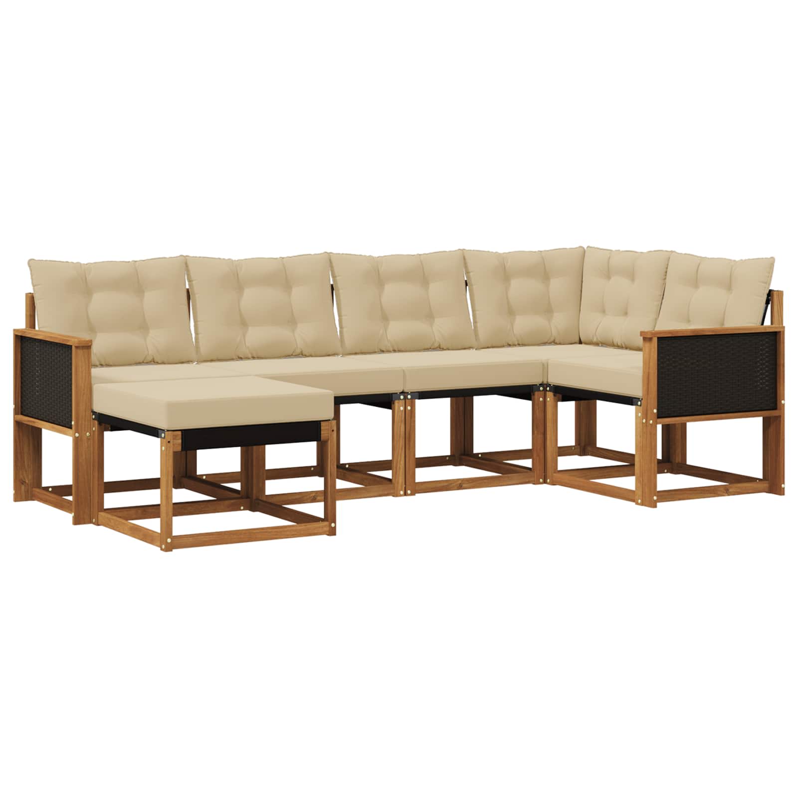 Ensemble de canapés d'extérieur 6 pcs Naturel et Beige - XIOS