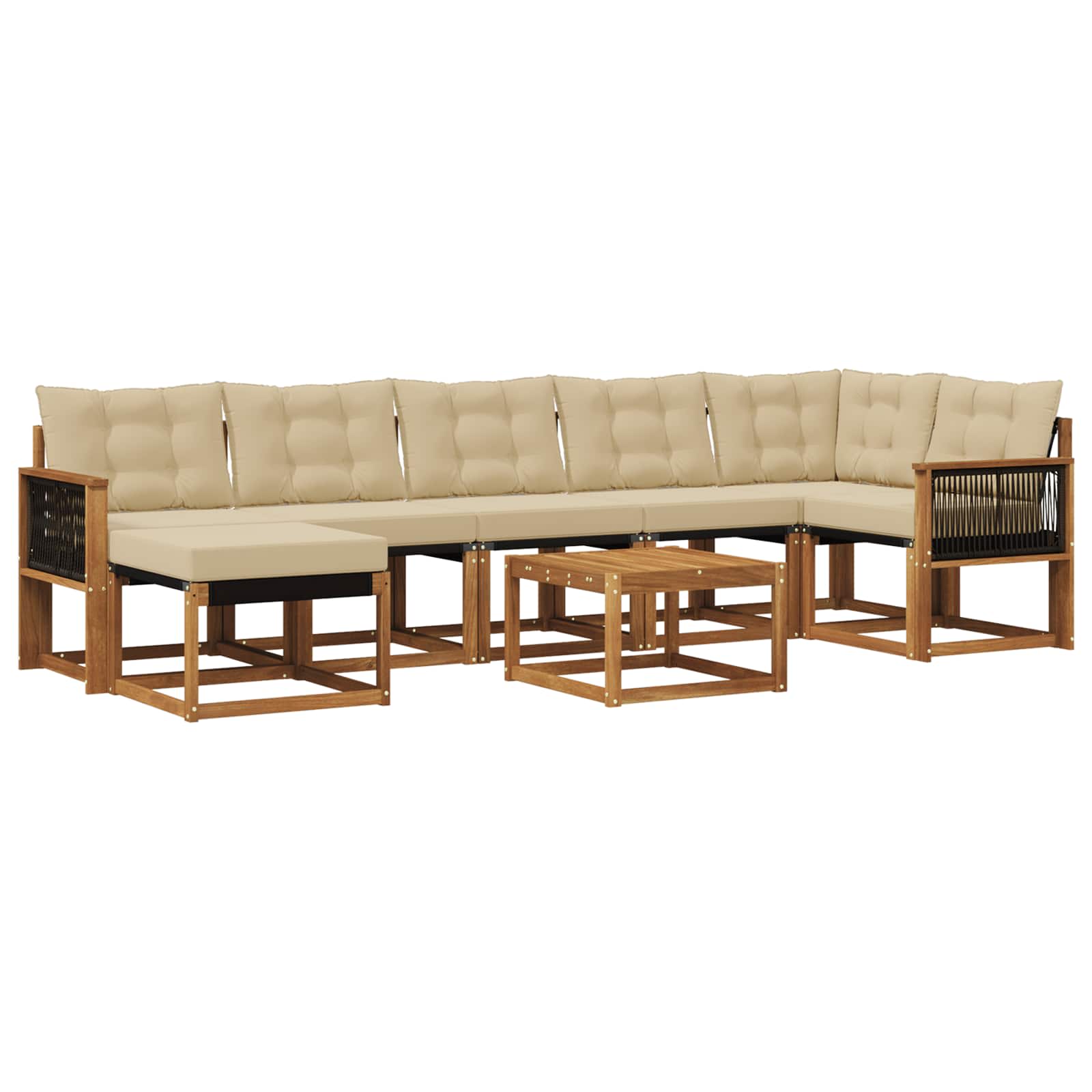 Ensemble de canapés d'extérieur 8 pcs Naturel et Beige - XIOS