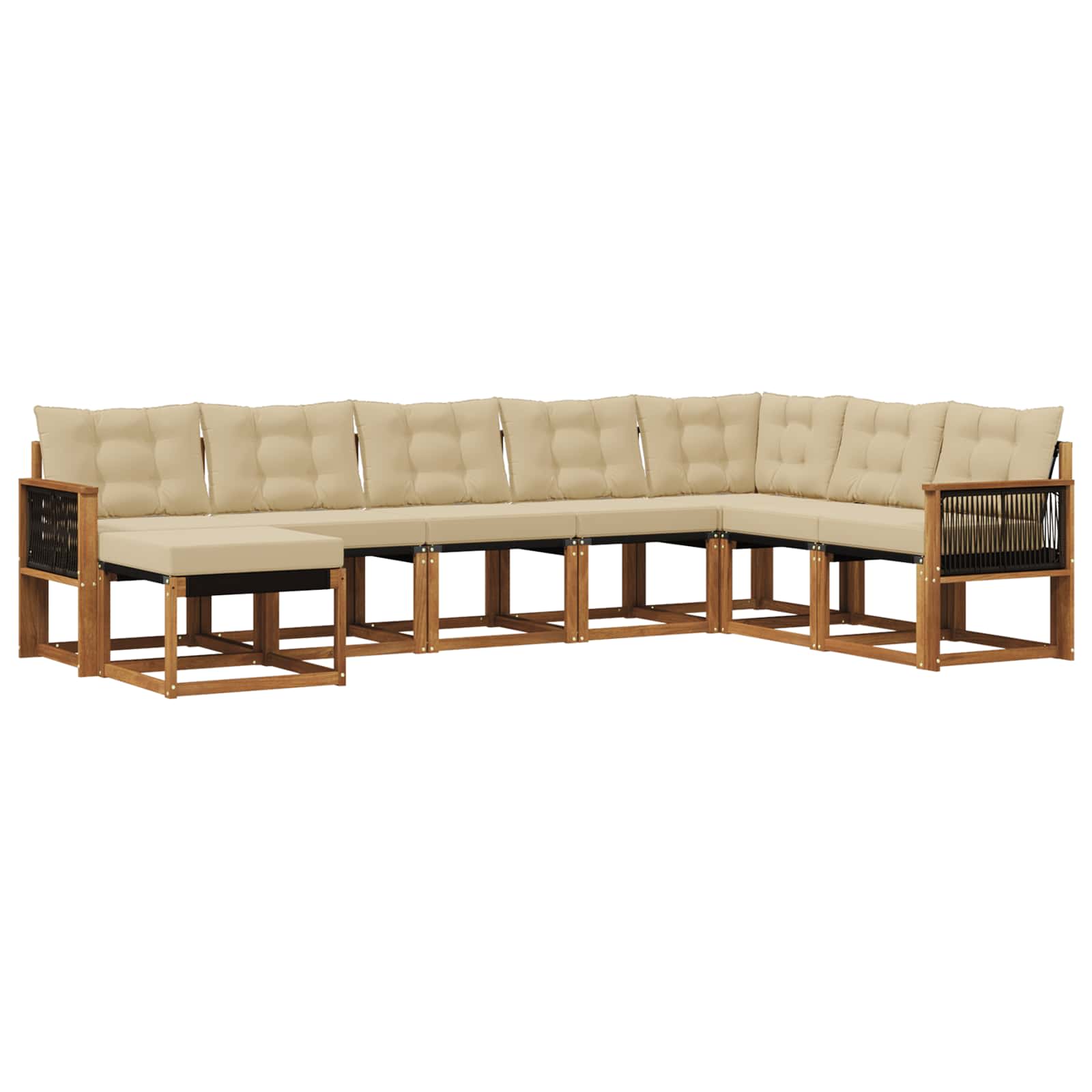 Ensemble de canapés d'extérieur 8 pcs Naturel et Beige - XIOS