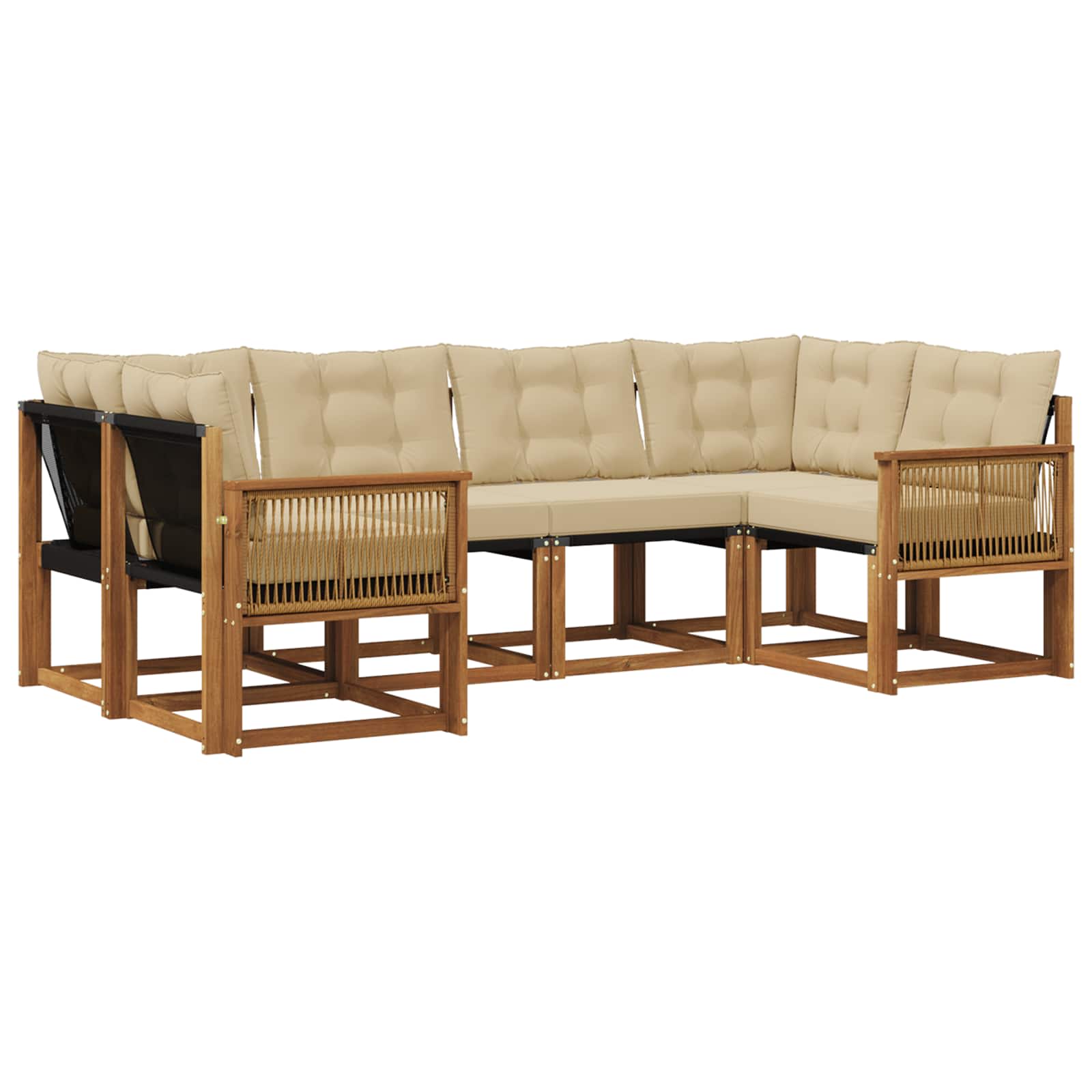 Ensemble de canapés d'extérieur 6 pcs Naturel et Beige - XIOS