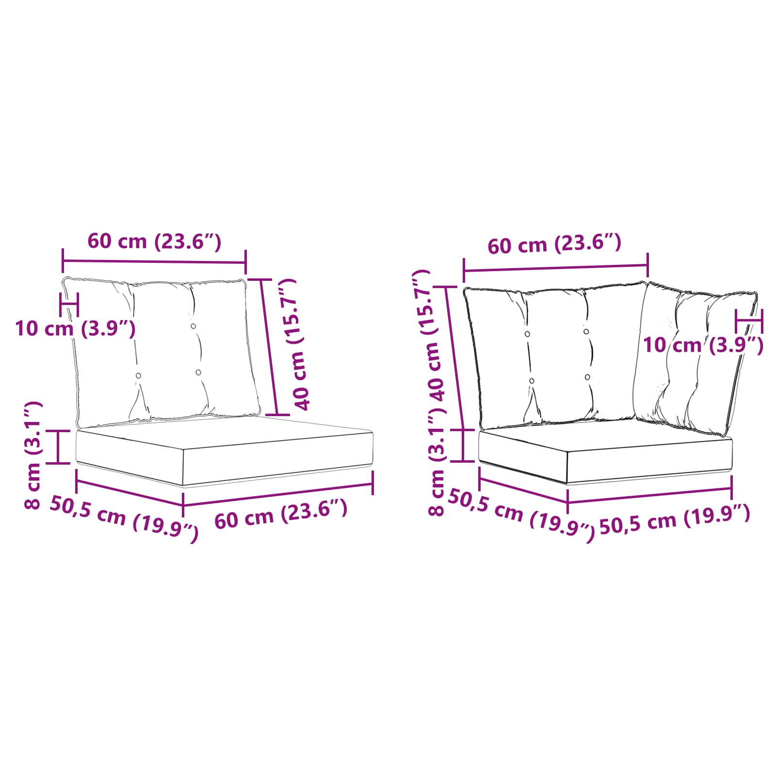 Ensemble de canapés d'extérieur 7 pcs Naturel et Beige - XIOS