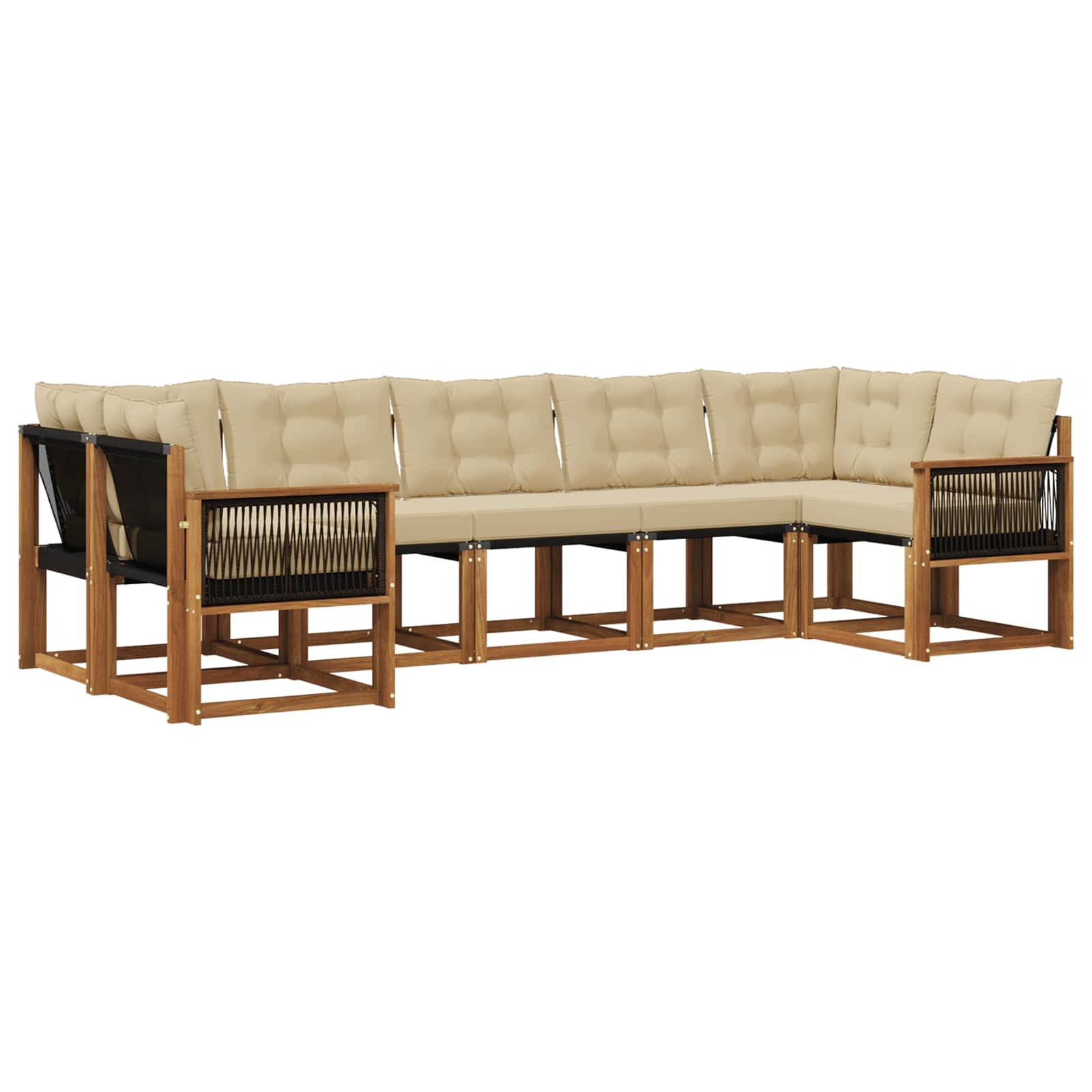 Ensemble de canapés d'extérieur 7 pcs Naturel et Beige - XIOS