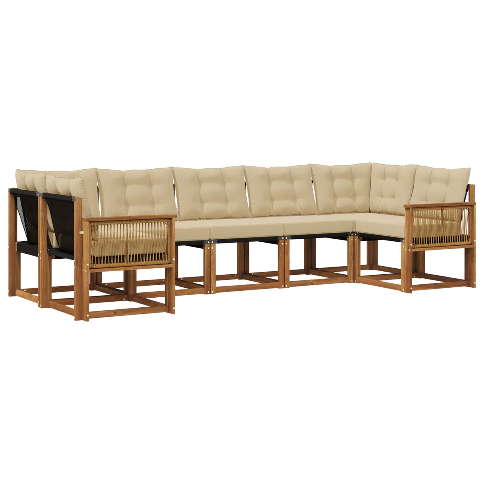 Ensemble de canapés d'extérieur 7 pcs Naturel et Beige - XIOS