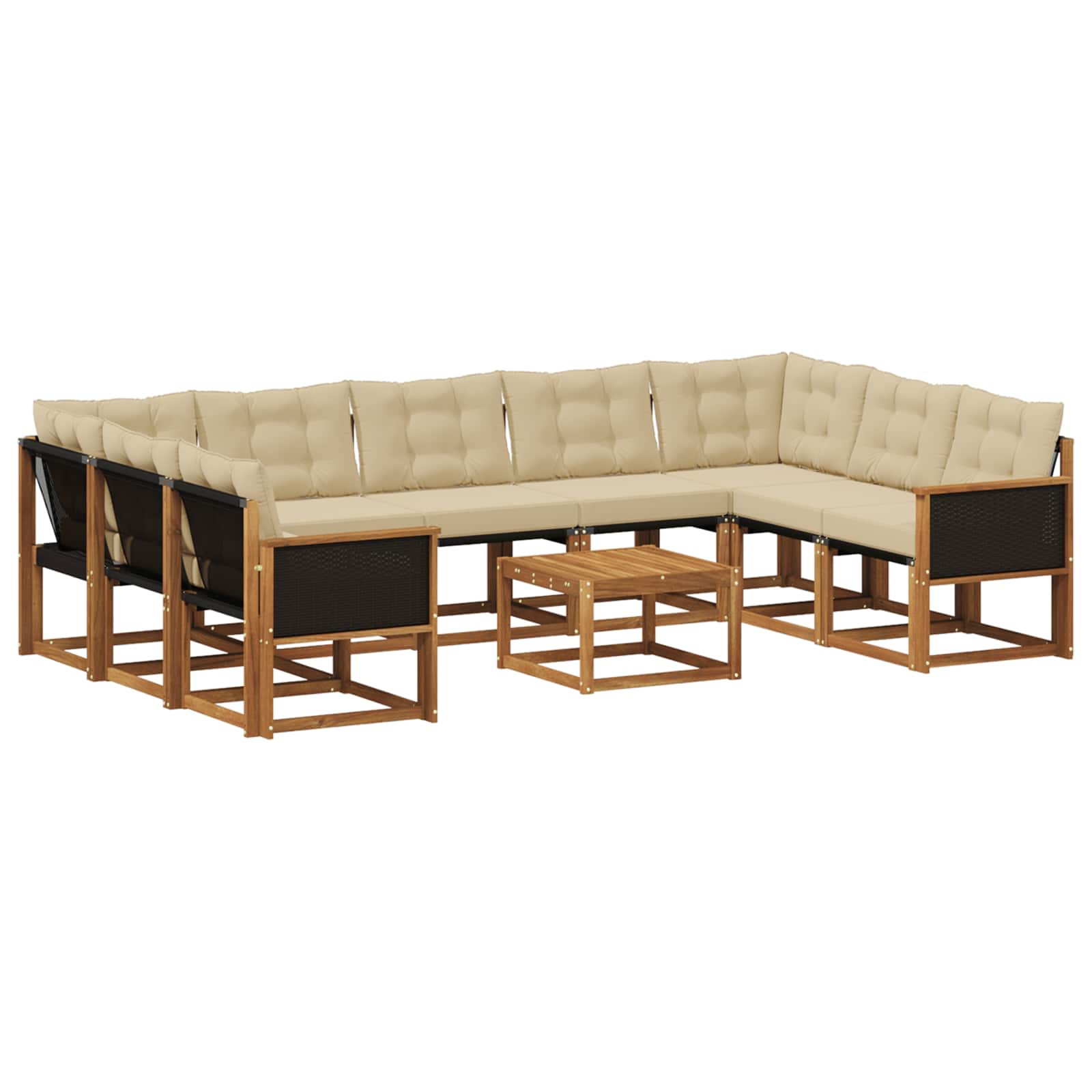 Ensemble de canapés d'extérieur 10 pcs Naturel et Beige - XIOS