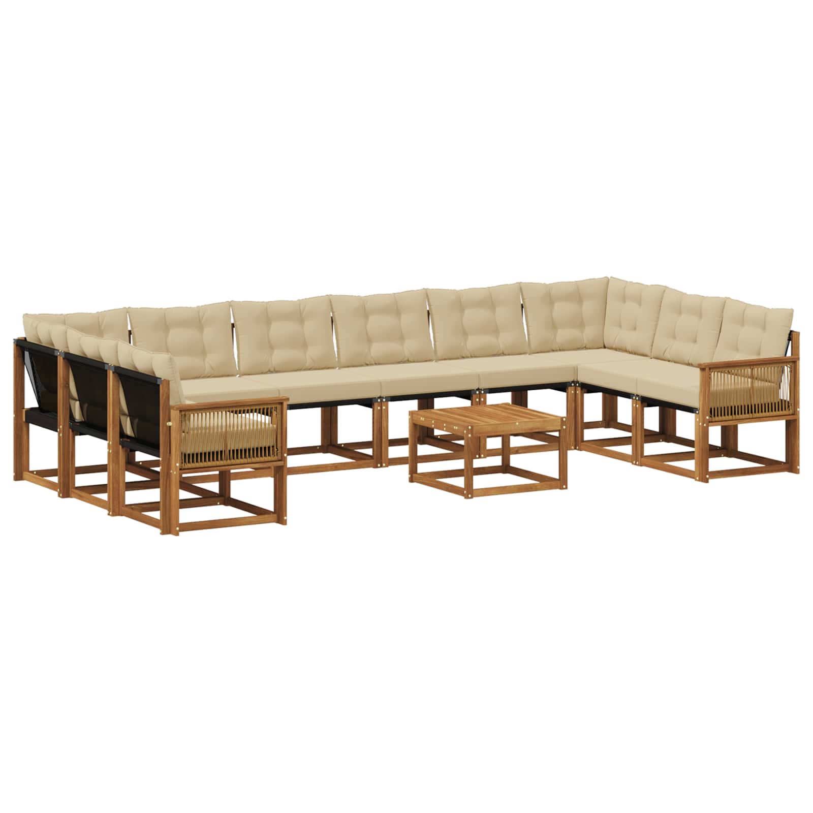 Ensemble de canapés d'extérieur 11 pcs Naturel et Beige - XIOS