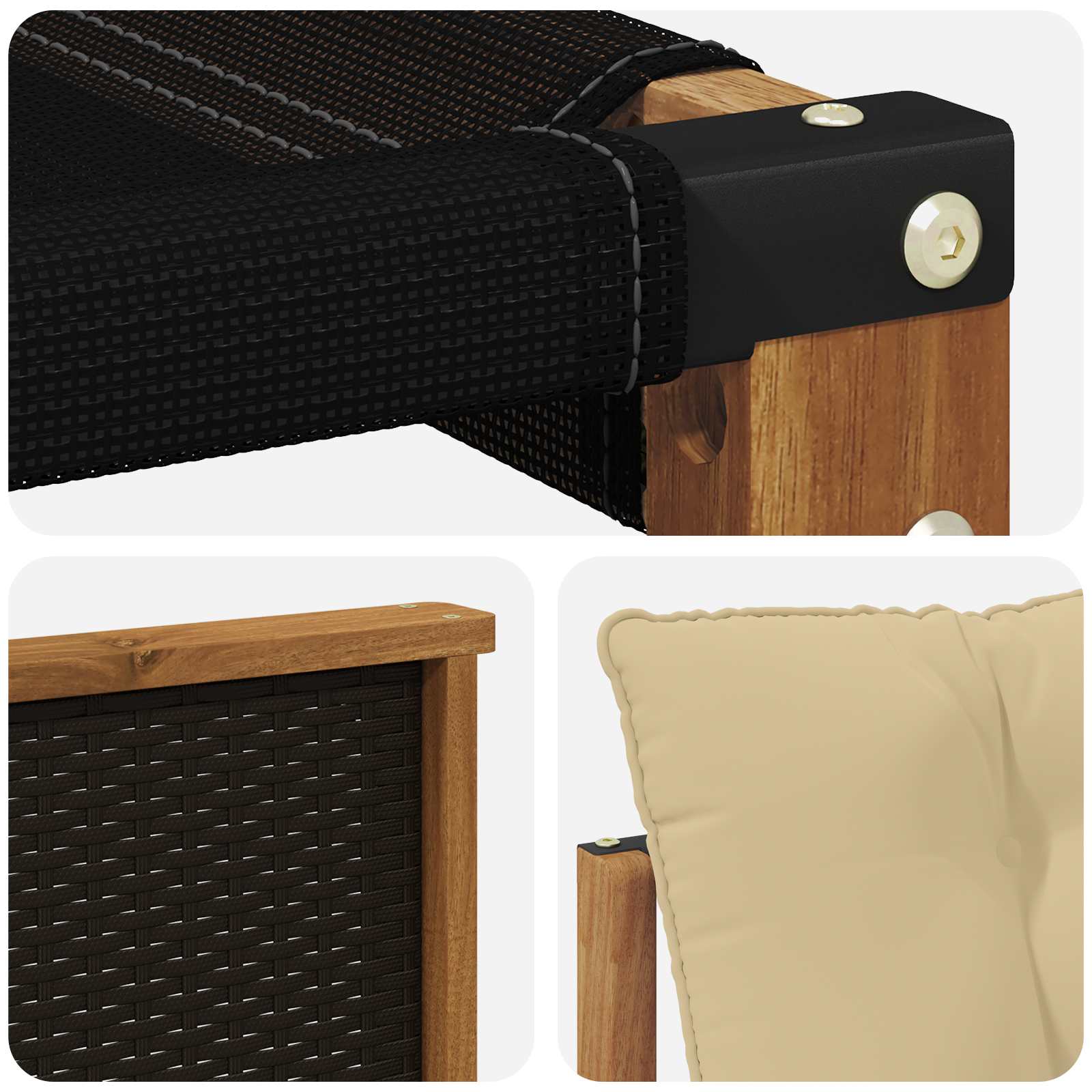 Ensemble de canapés d'extérieur 3 pcs Naturel et Beige - XIOS