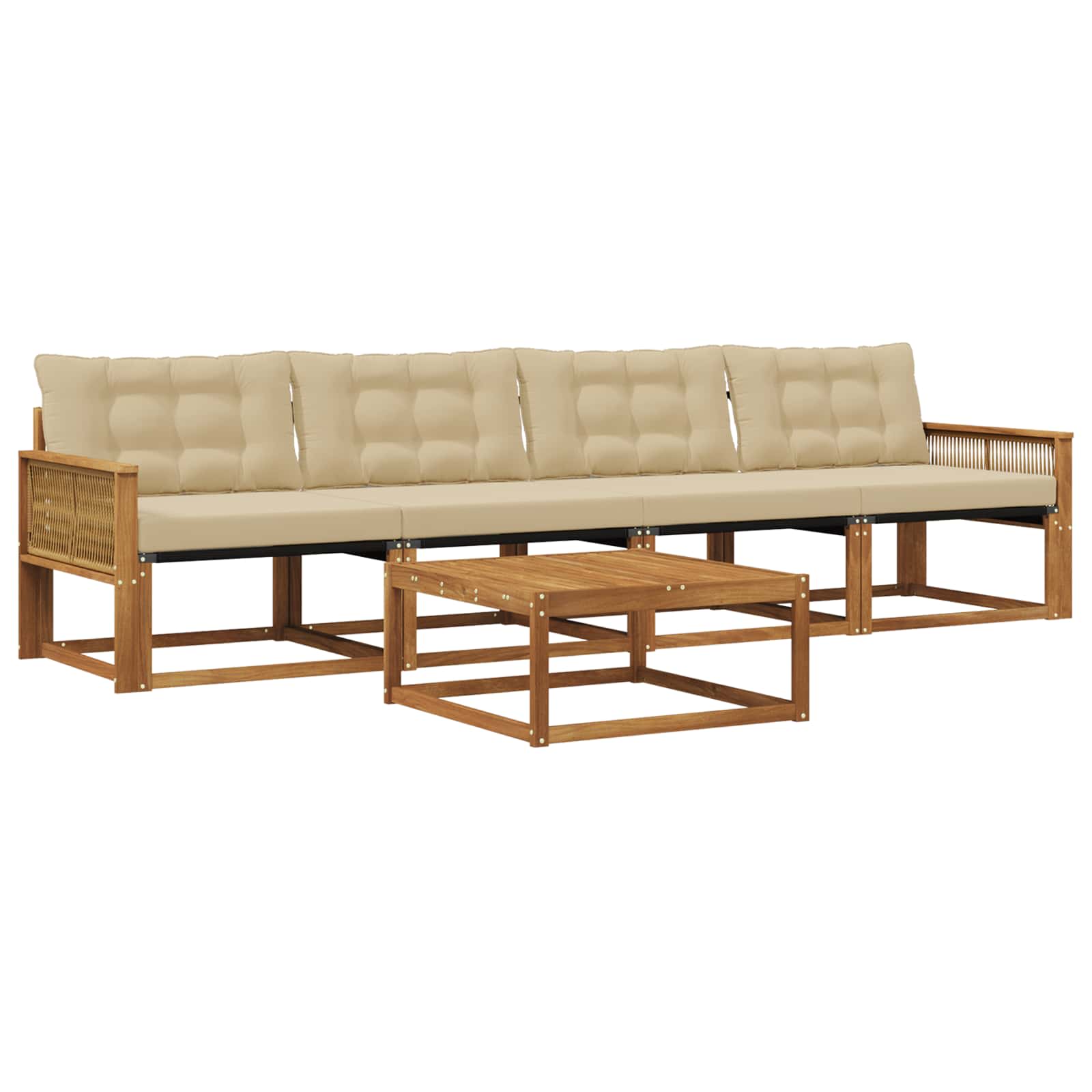 Ensemble de canapés d'extérieur 5 pcs Naturel et Beige - XIOS