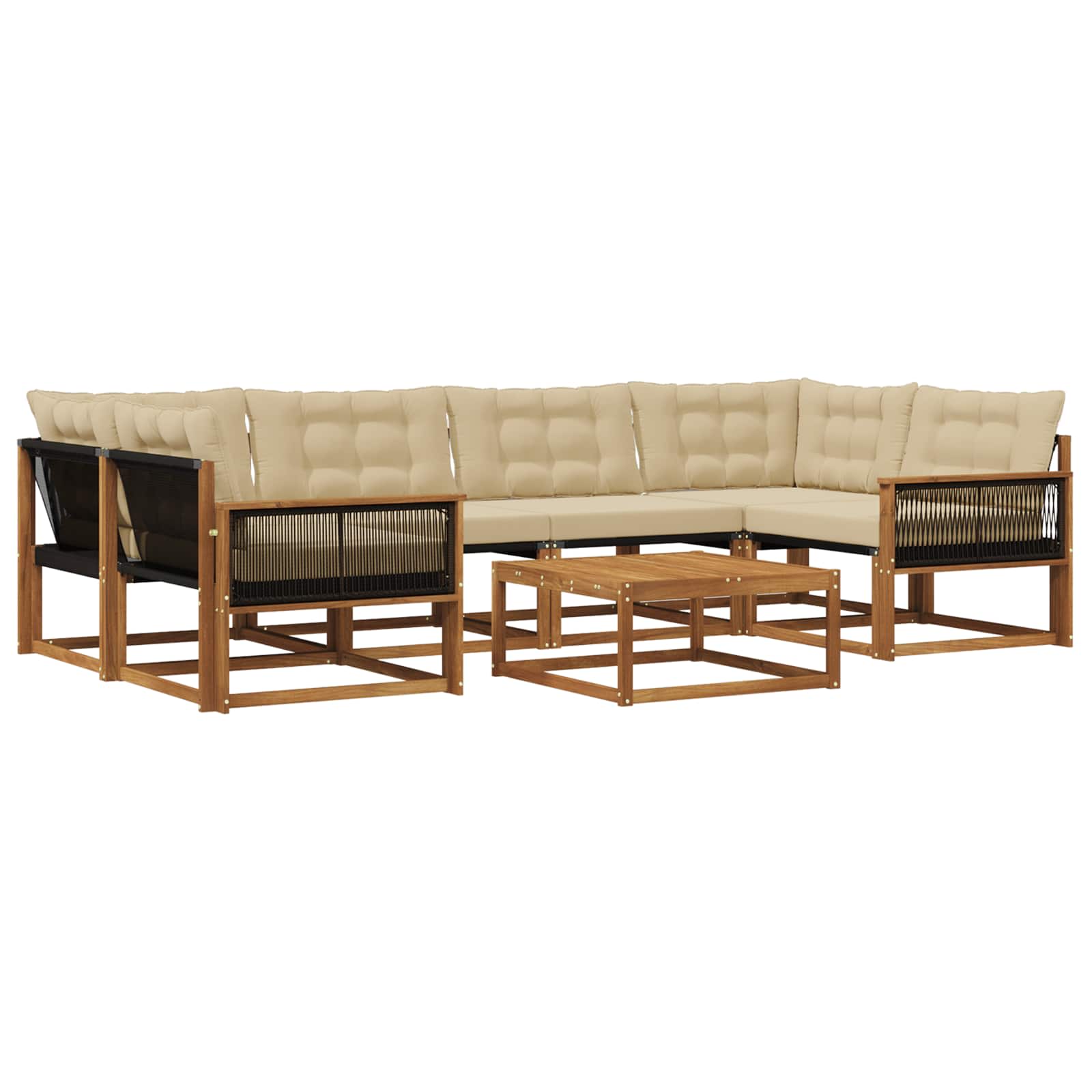 Ensemble de canapés d'extérieur 7 pcs Naturel et Beige - XIOS