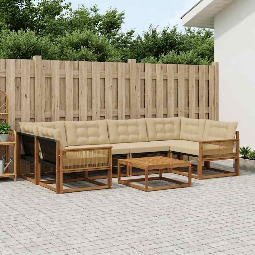 Ensemble de canapés d'extérieur 7 pcs Naturel et Beige - XIOS