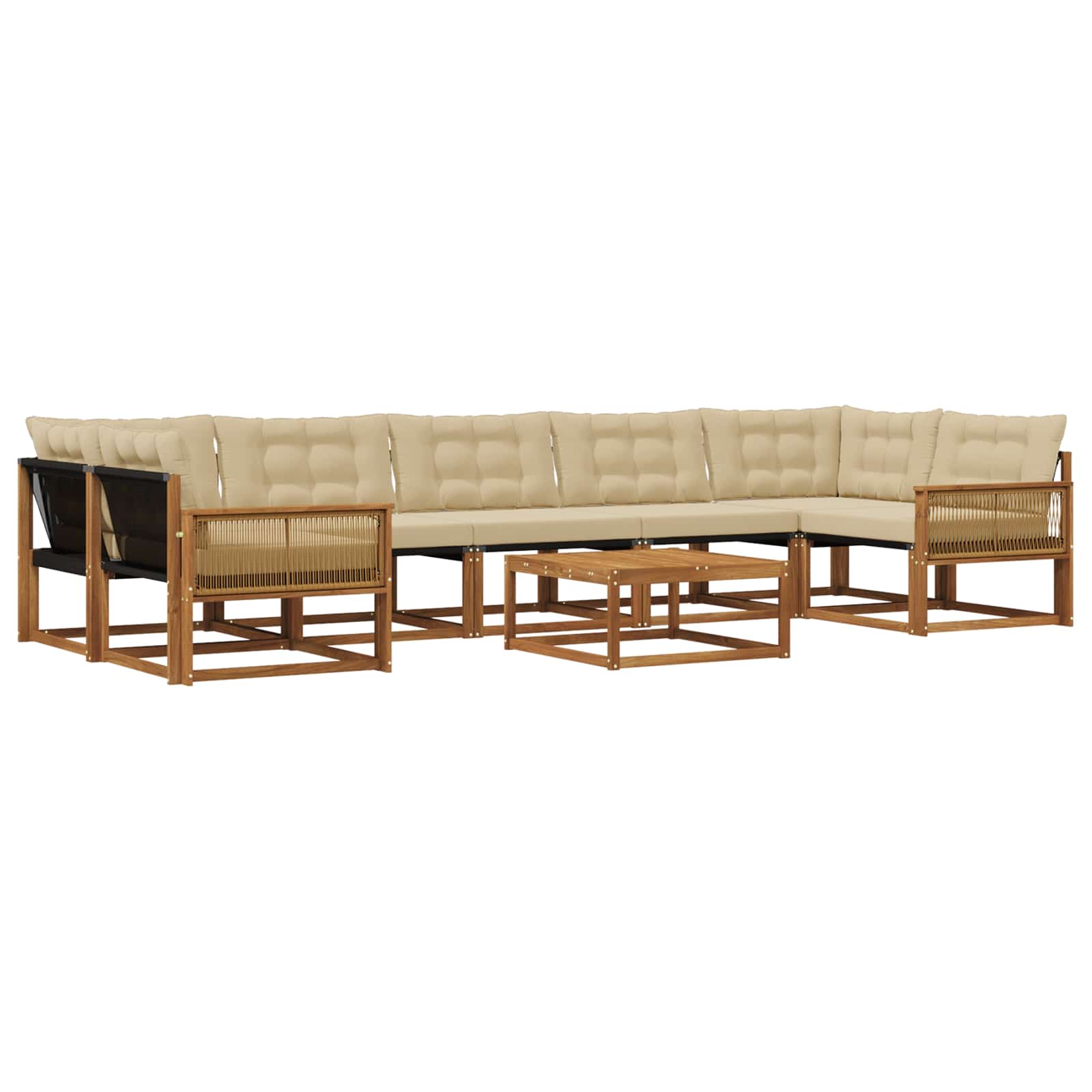Ensemble de canapés d'extérieur 8 pcs Naturel et Beige - XIOS