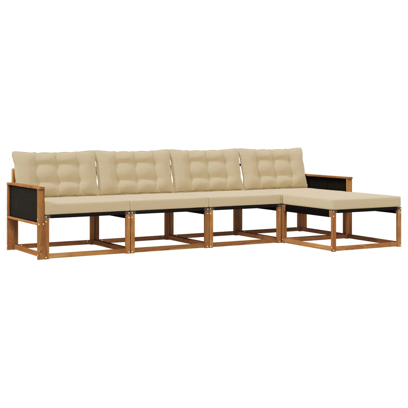 Ensemble de canapés d'extérieur 5 pcs Naturel et Beige - XIOS