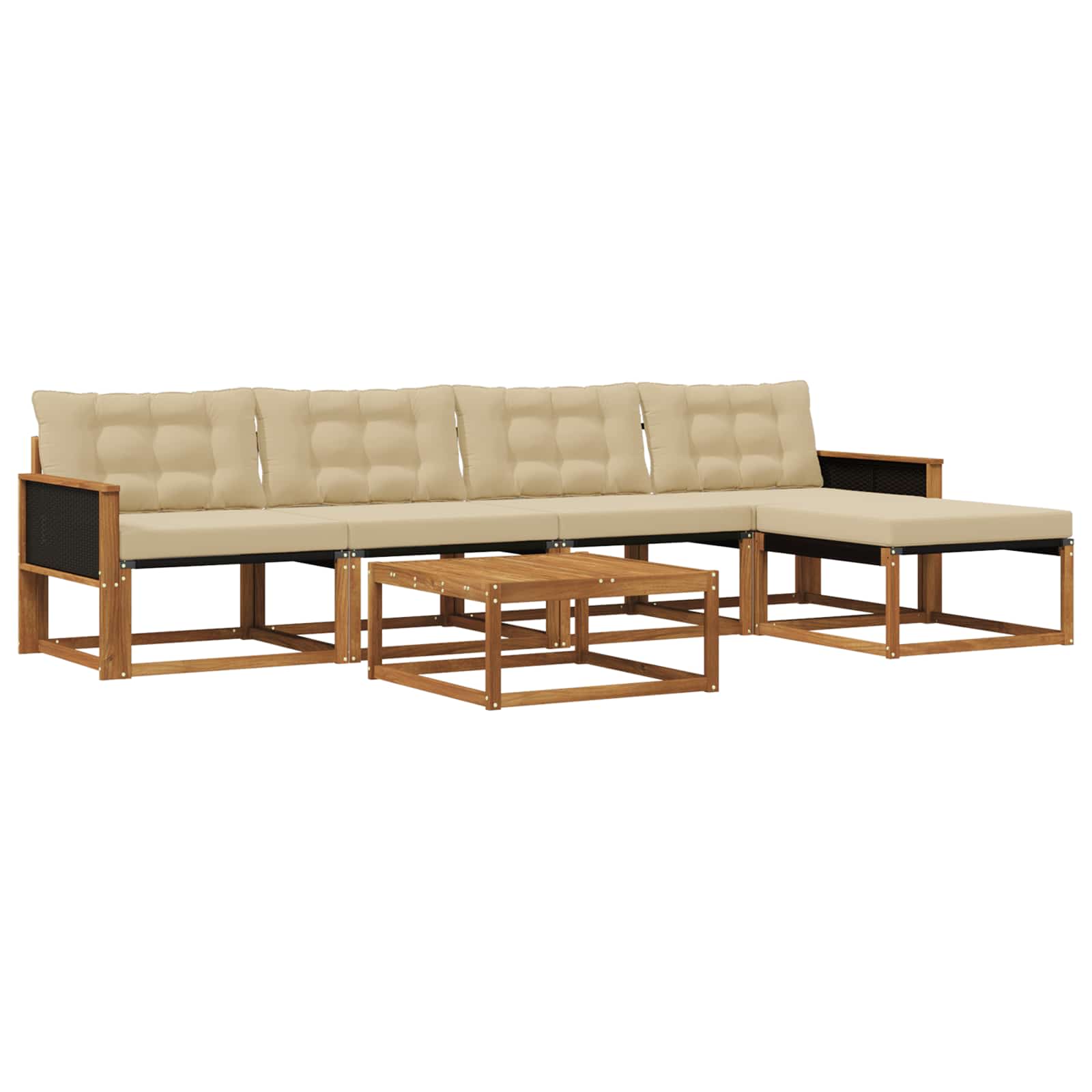 Ensemble de canapés d'extérieur 6 pcs Naturel et Beige - XIOS