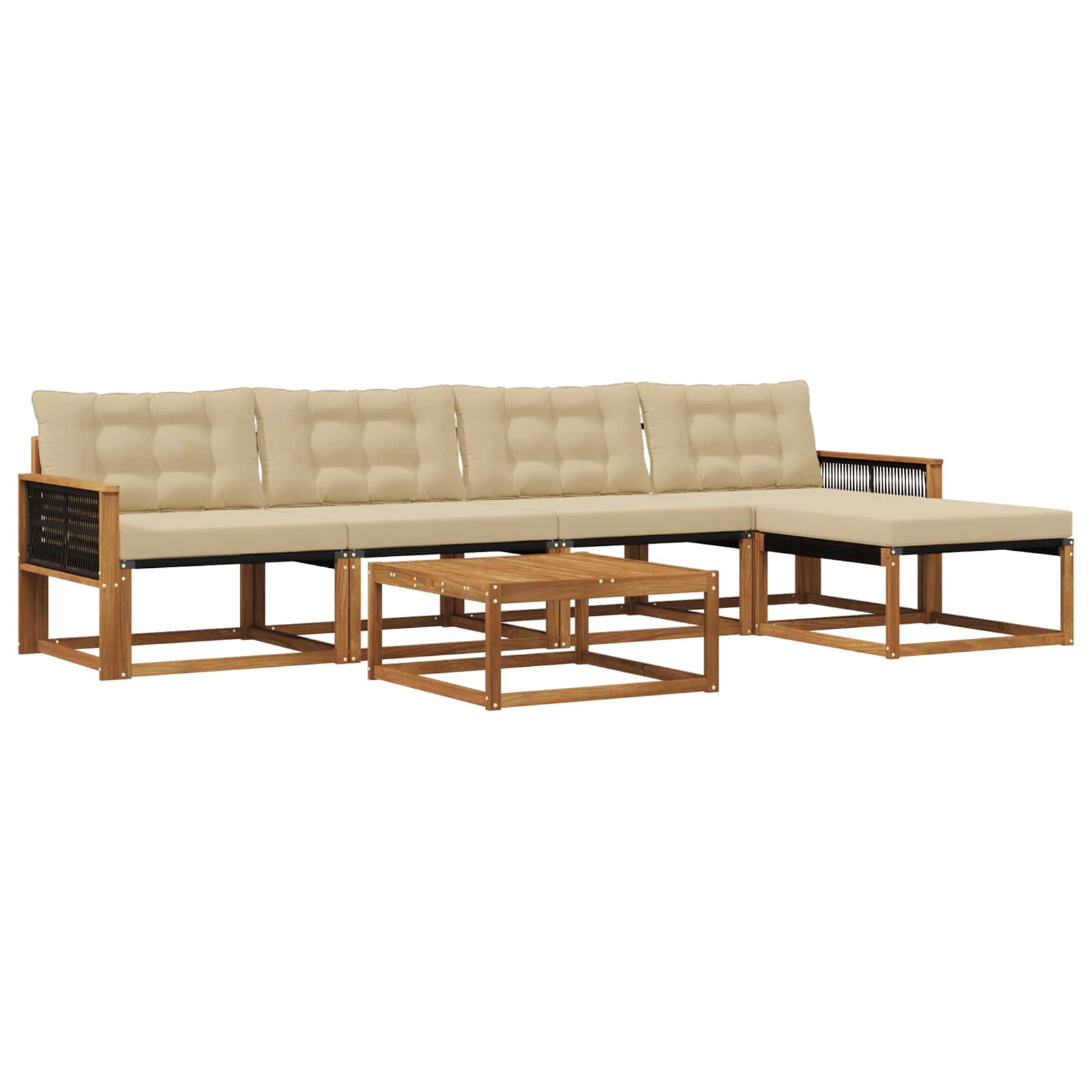 Ensemble de canapés d'extérieur 6 pcs Naturel et Beige - XIOS