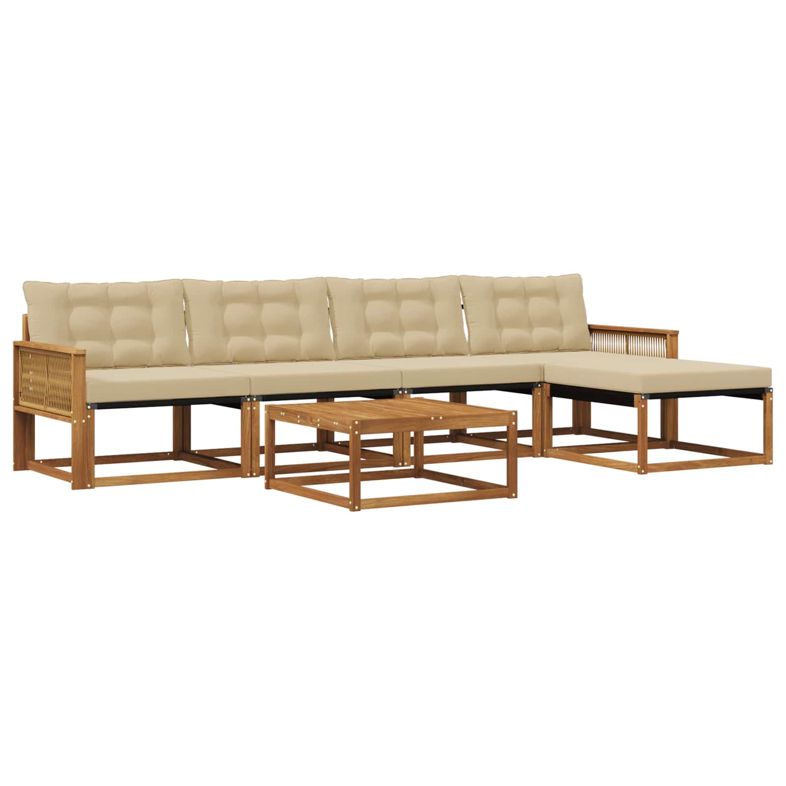 Ensemble de canapés d'extérieur 6 pcs Naturel et Beige - XIOS