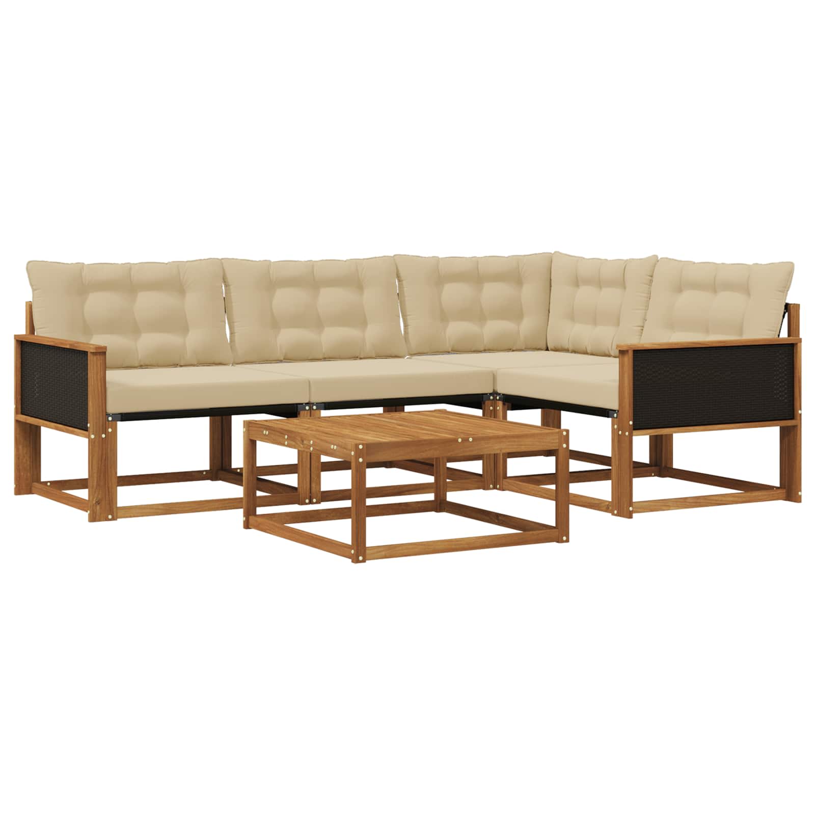 Ensemble de canapés d'extérieur 5 pcs Naturel et Beige - XIOS