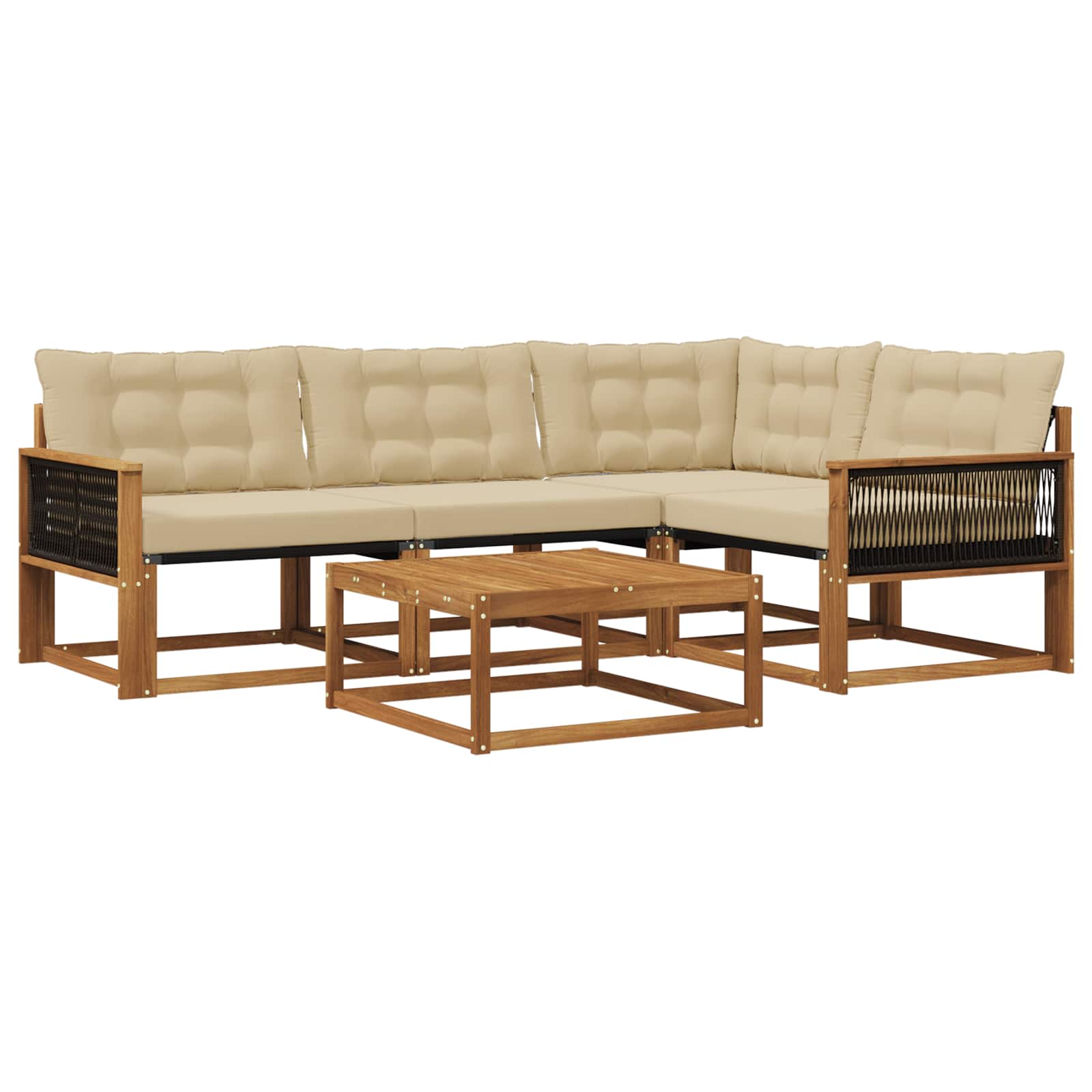 Ensemble de canapés d'extérieur 5 pcs Naturel et Beige - XIOS