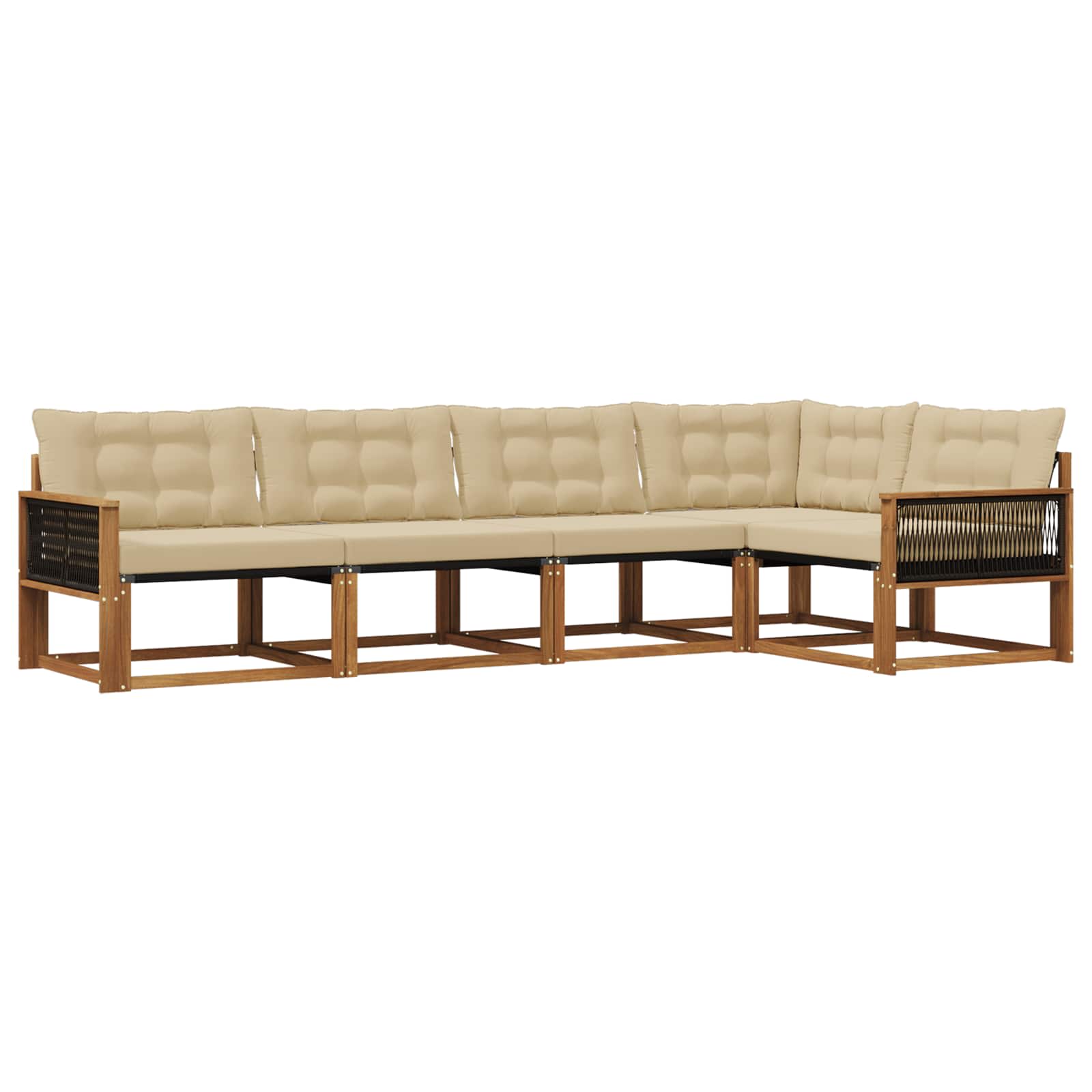 Ensemble de canapés d'extérieur 5 pcs Naturel et Beige - XIOS