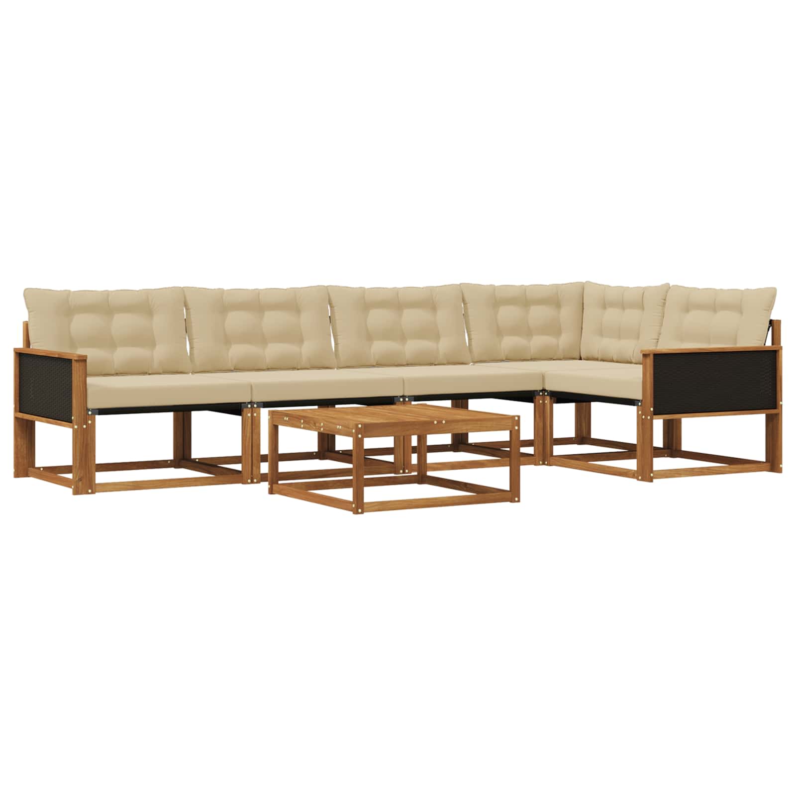 Ensemble de canapés d'extérieur 6 pcs Naturel et Beige - XIOS