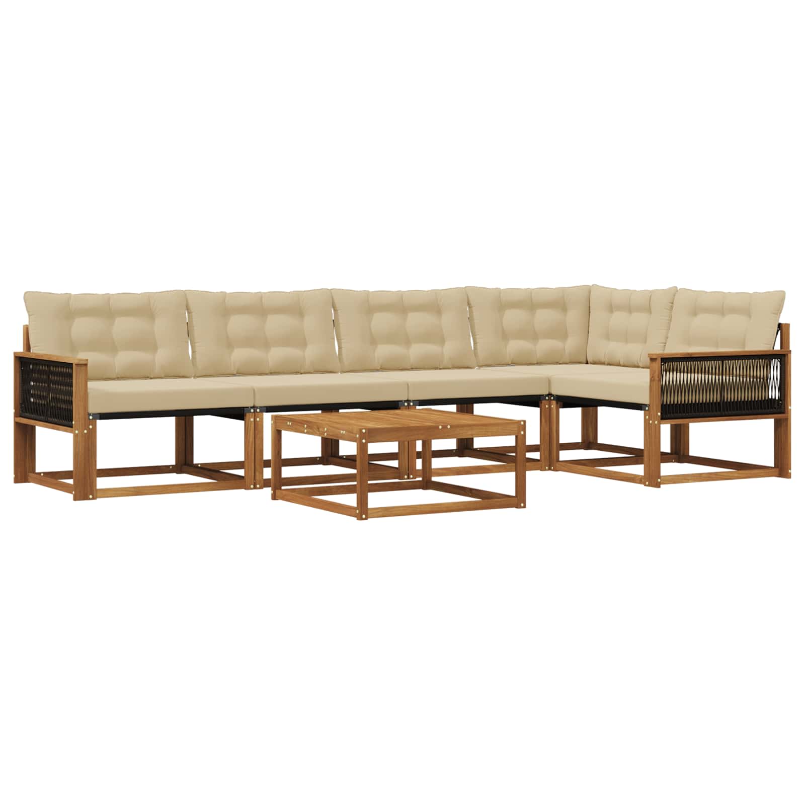 Ensemble de canapés d'extérieur 6 pcs Naturel et Beige - XIOS