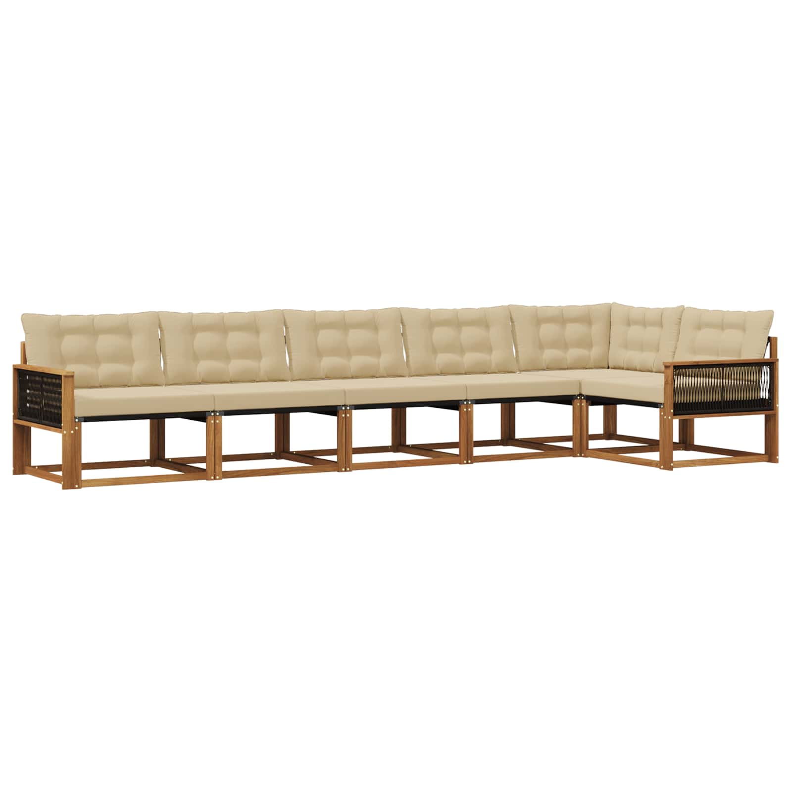 Ensemble de canapés d'extérieur 6 pcs Naturel et Beige - XIOS