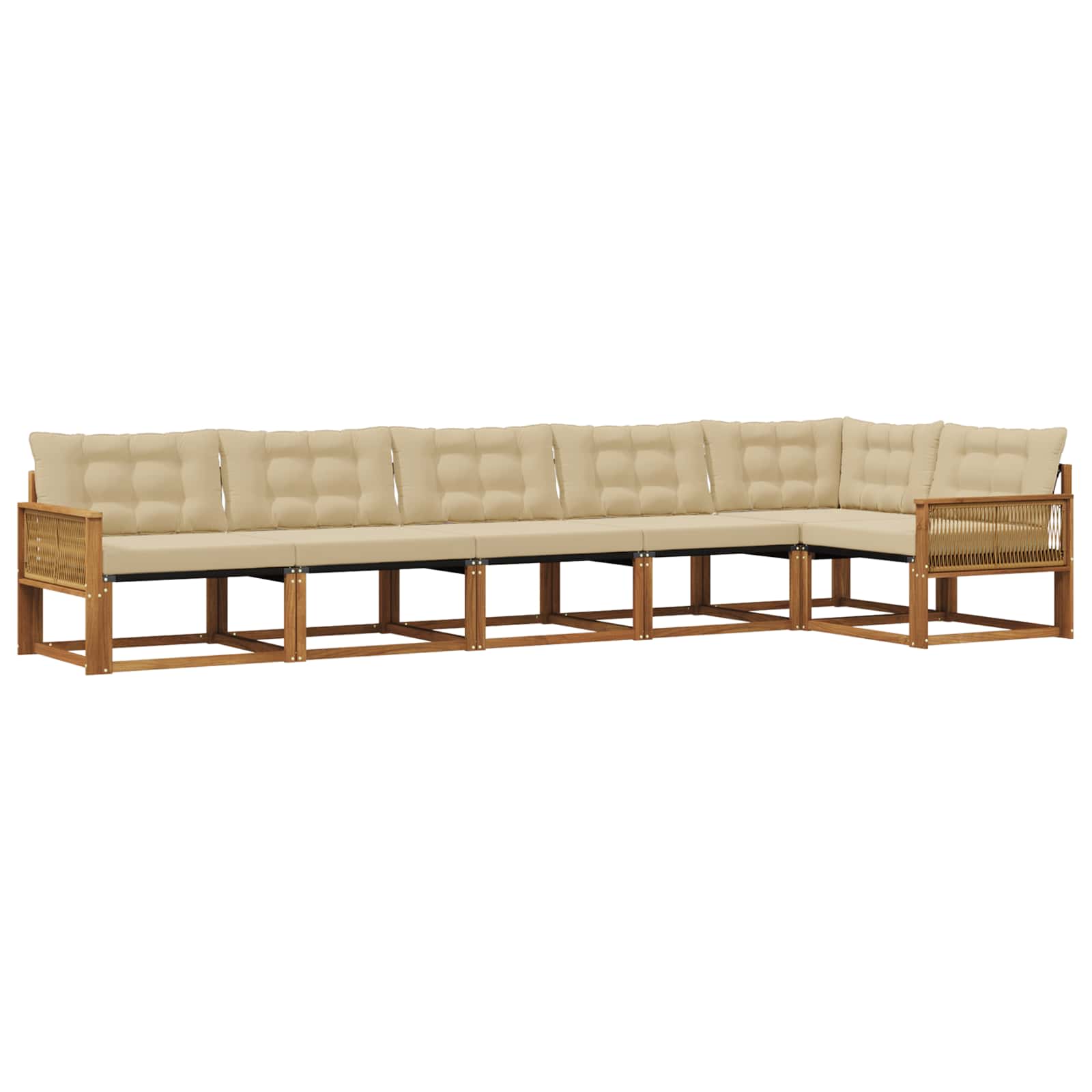 Ensemble de canapés d'extérieur 6 pcs Naturel et Beige - XIOS
