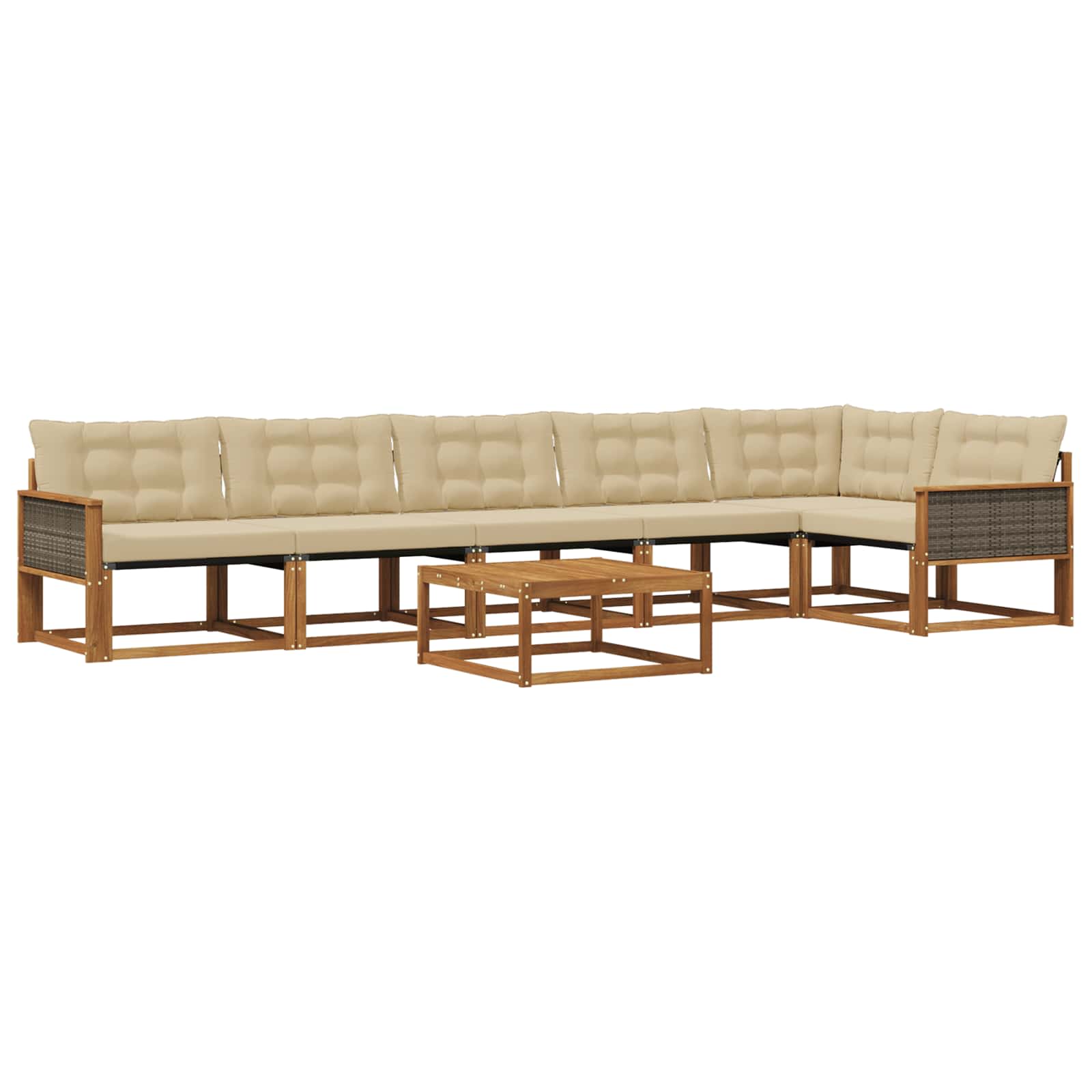 Ensemble de canapés d'extérieur 7 pcs Naturel et Beige - XIOS