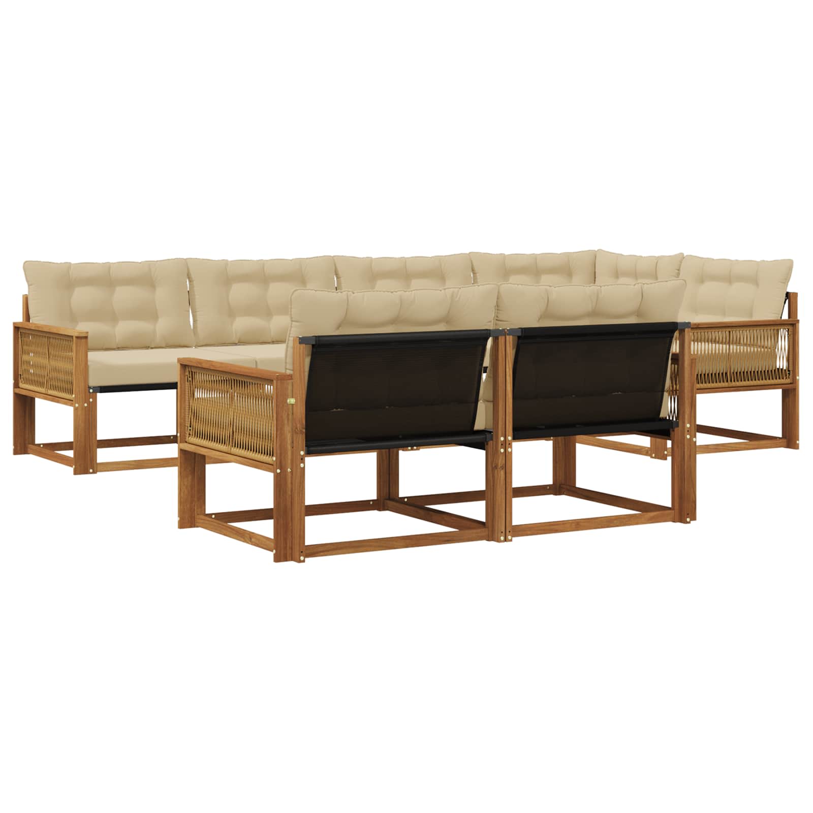 Ensemble de canapés d'extérieur 7 pcs Naturel et Beige - XIOS
