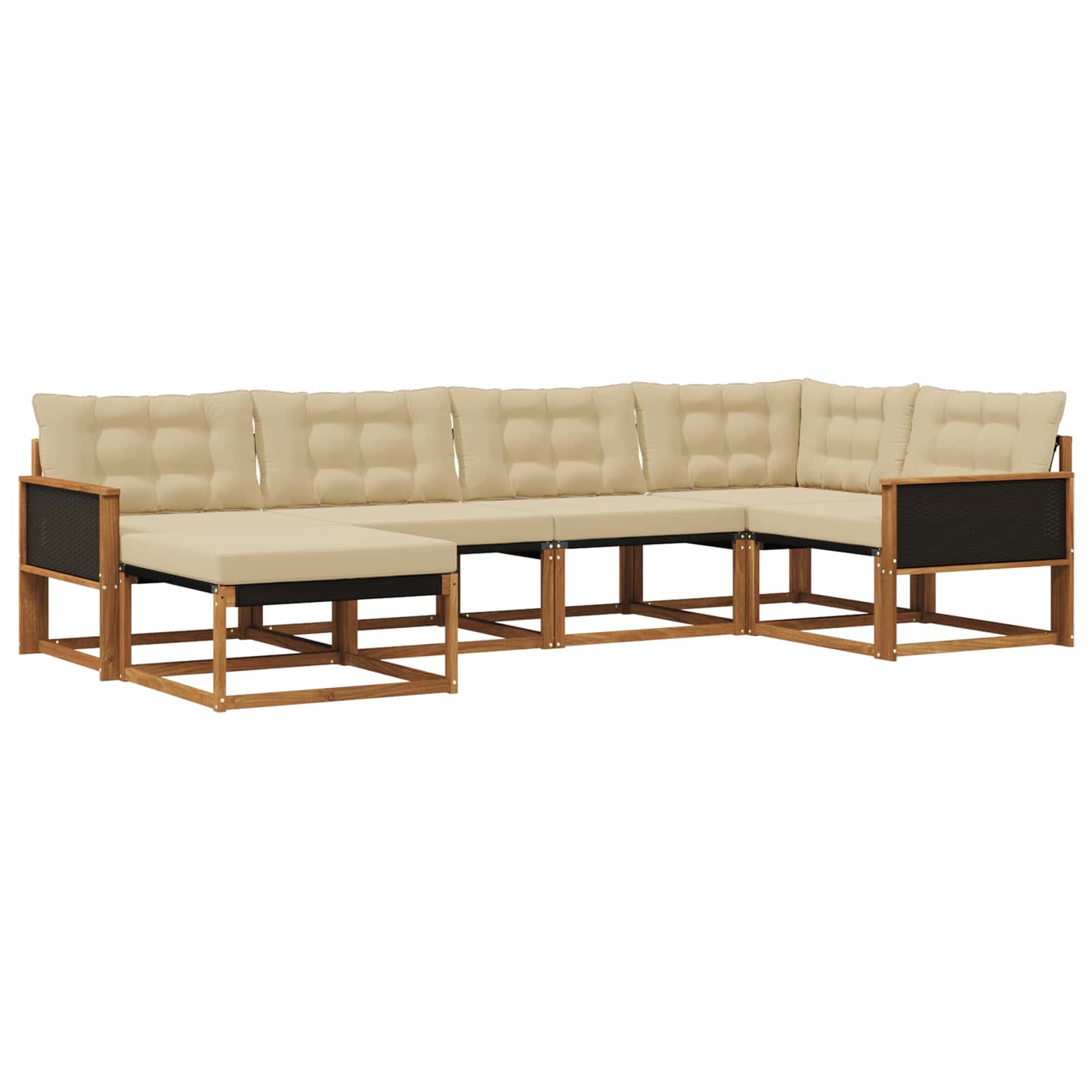 Ensemble de canapés d'extérieur 6 pcs Naturel et Beige - XIOS