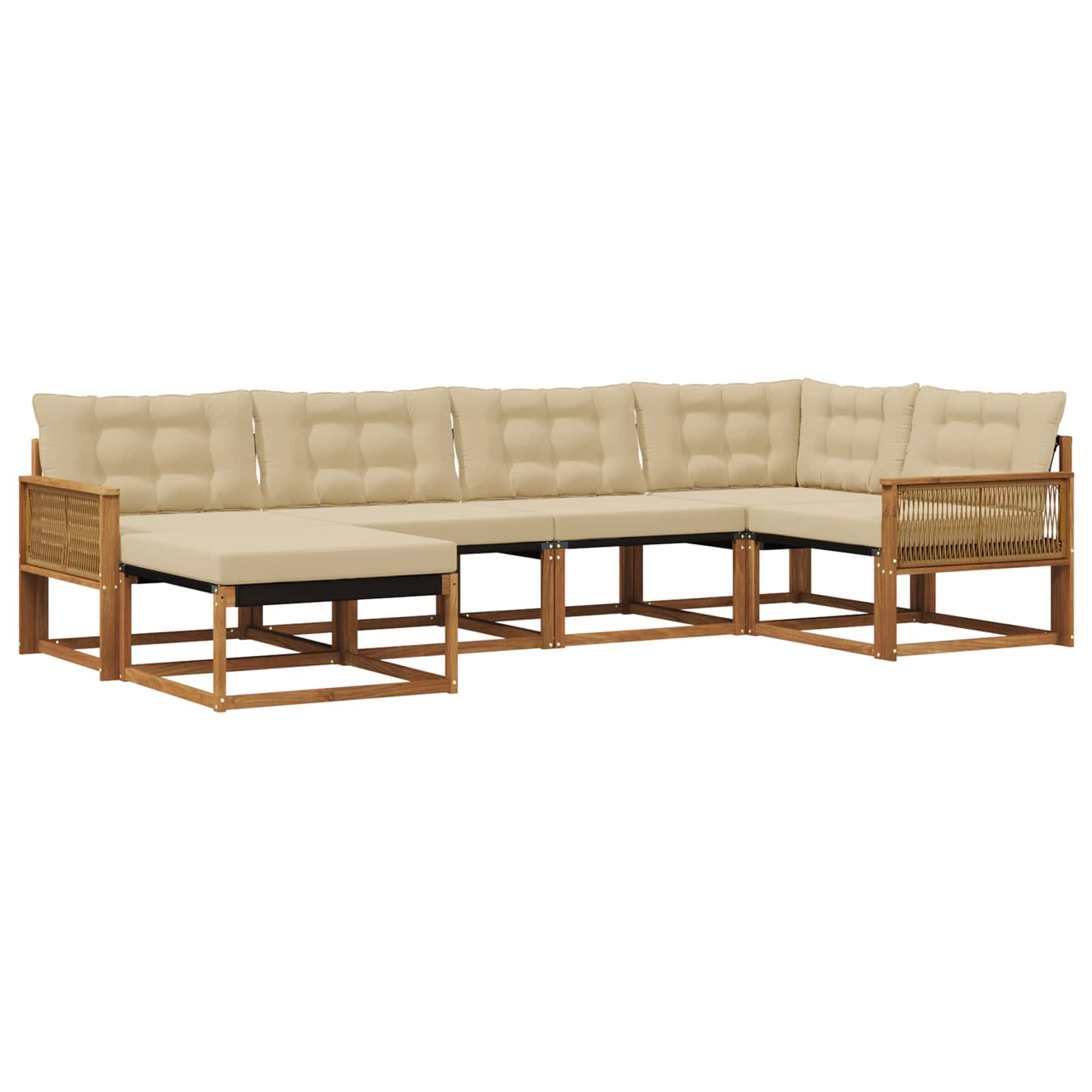 Ensemble de canapés d'extérieur 6 pcs Naturel et Beige - XIOS