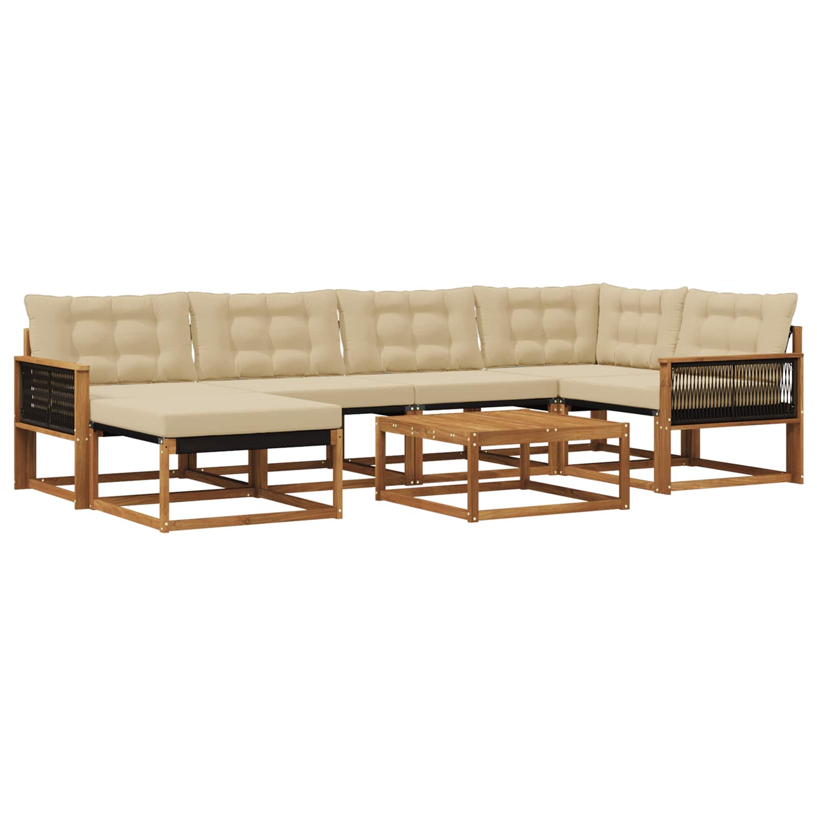 Ensemble de canapés d'extérieur 7 pcs Naturel et Beige - XIOS