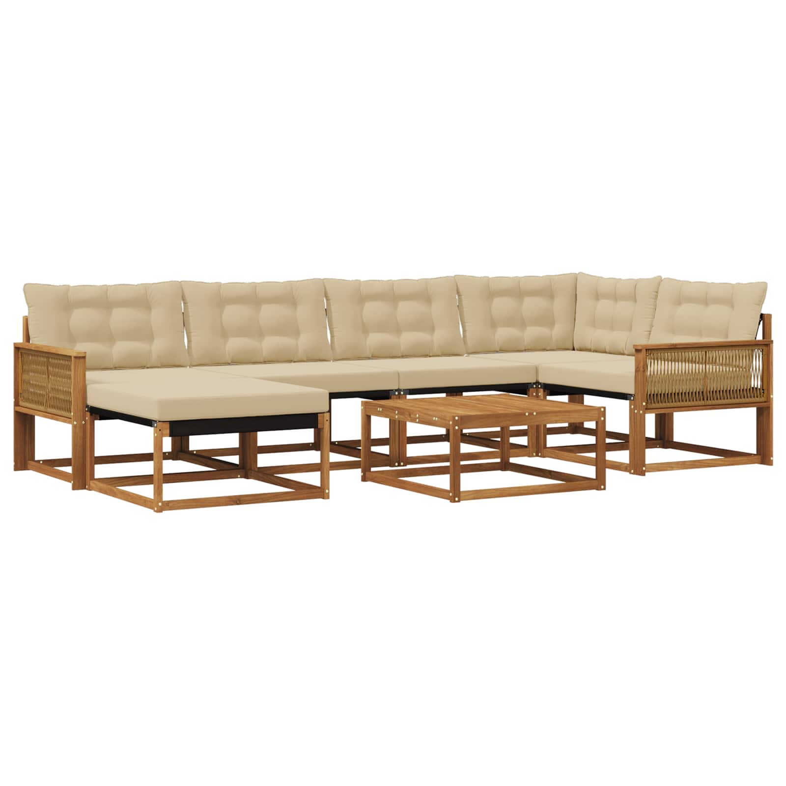 Ensemble de canapés d'extérieur 7 pcs Naturel et Beige - XIOS