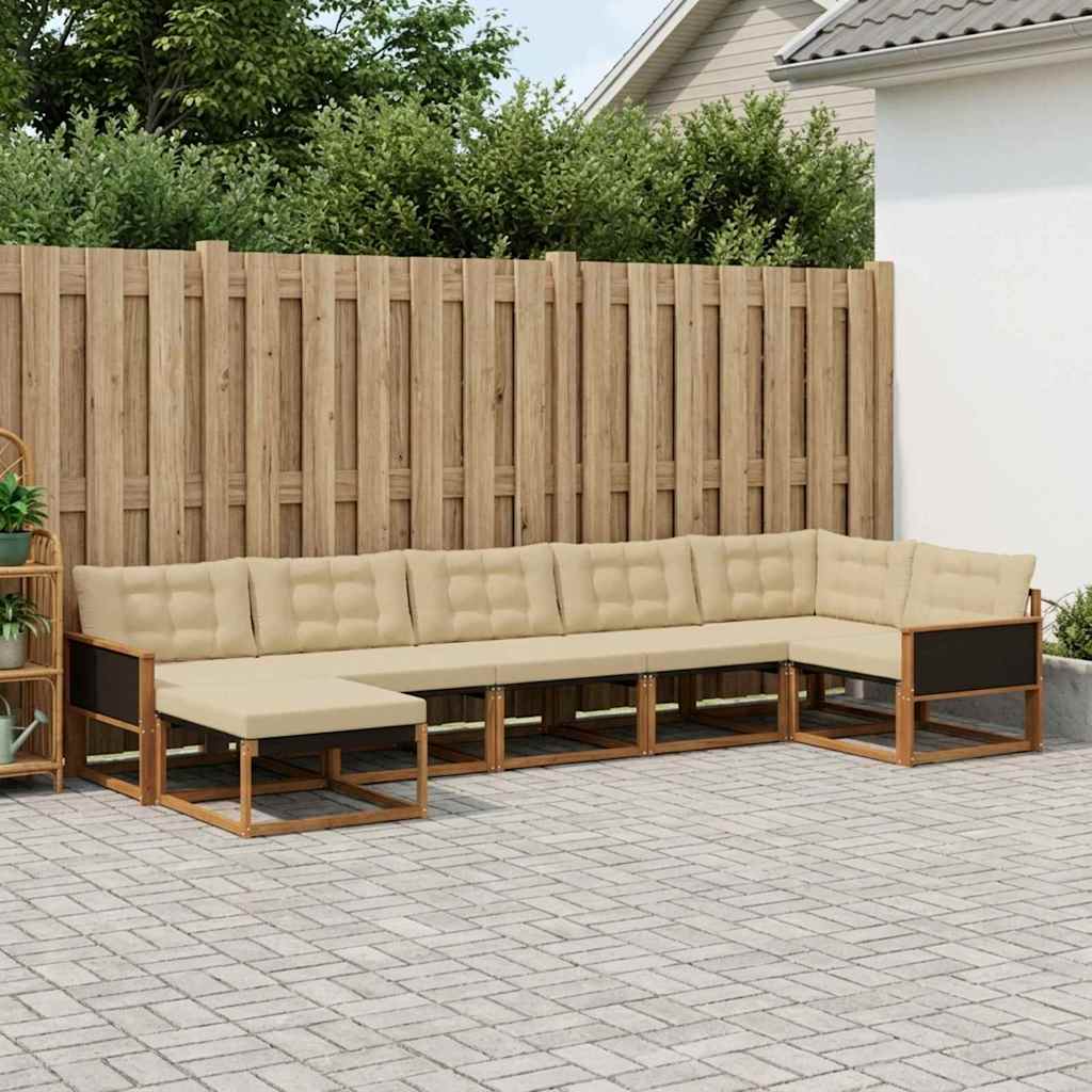 Ensemble de canapés d'extérieur 7 pcs Naturel et Beige - XIOS