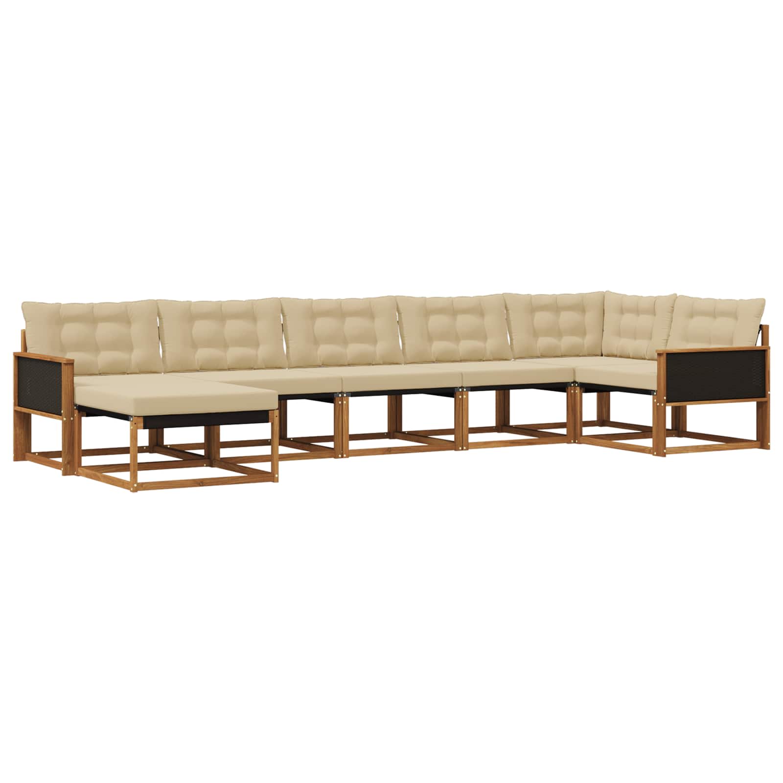 Ensemble de canapés d'extérieur 7 pcs Naturel et Beige - XIOS