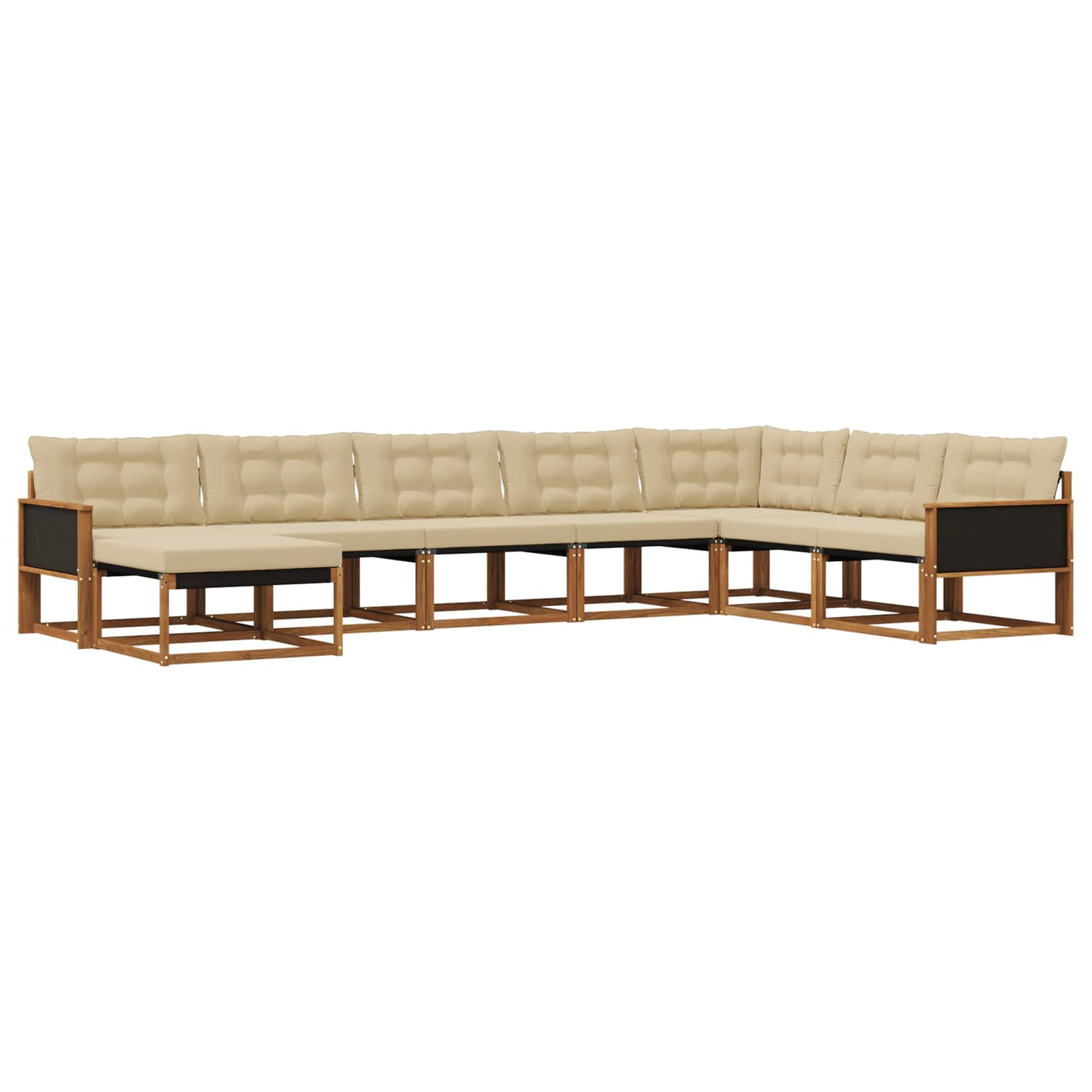 Ensemble de canapés d'extérieur 8 pcs Naturel et Beige - XIOS