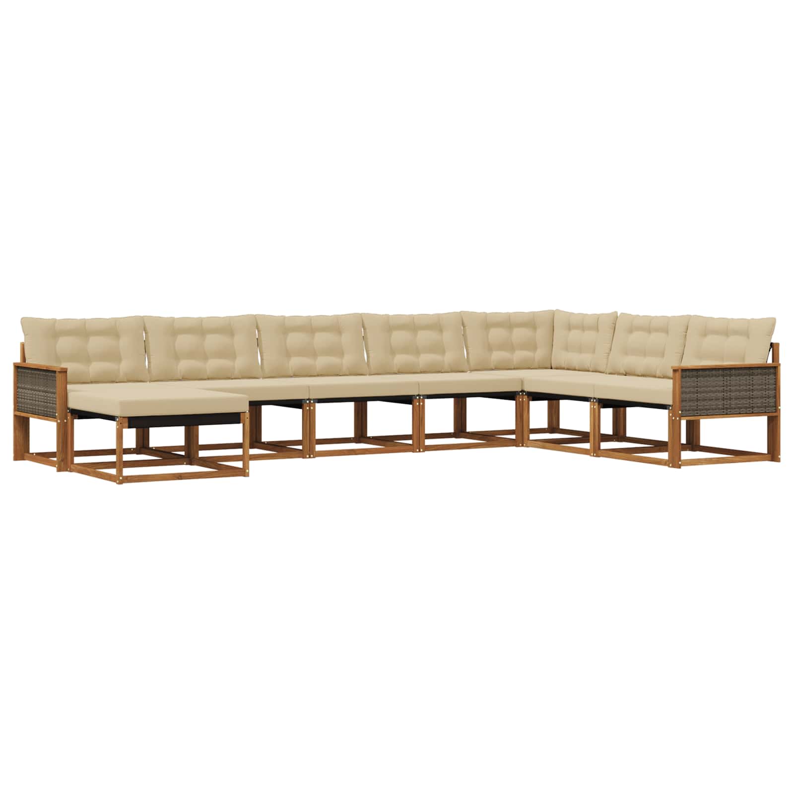Ensemble de canapés d'extérieur 8 pcs Naturel et Beige - XIOS